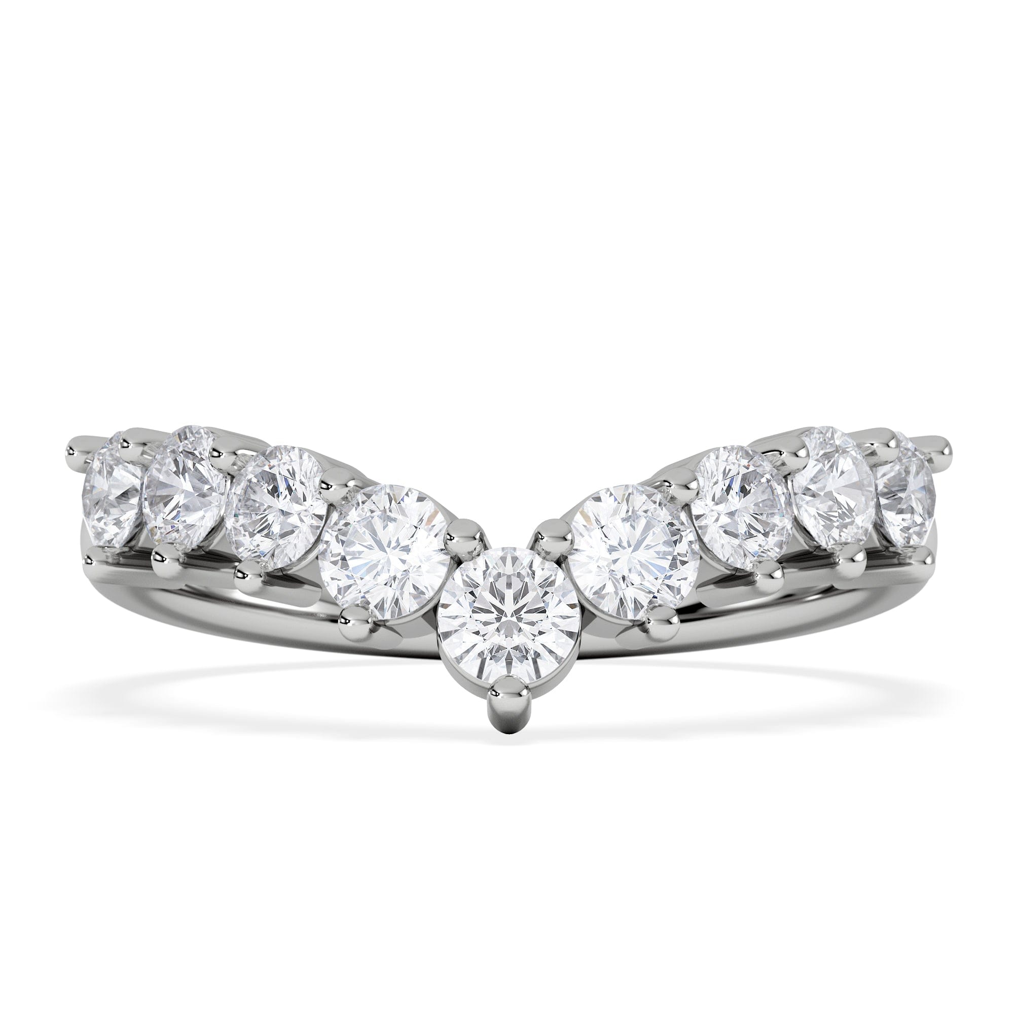 WISHBONE Starlit 0.75ct Lab Diamond Wishbone Ring H/Si Quality in 9K White Gold