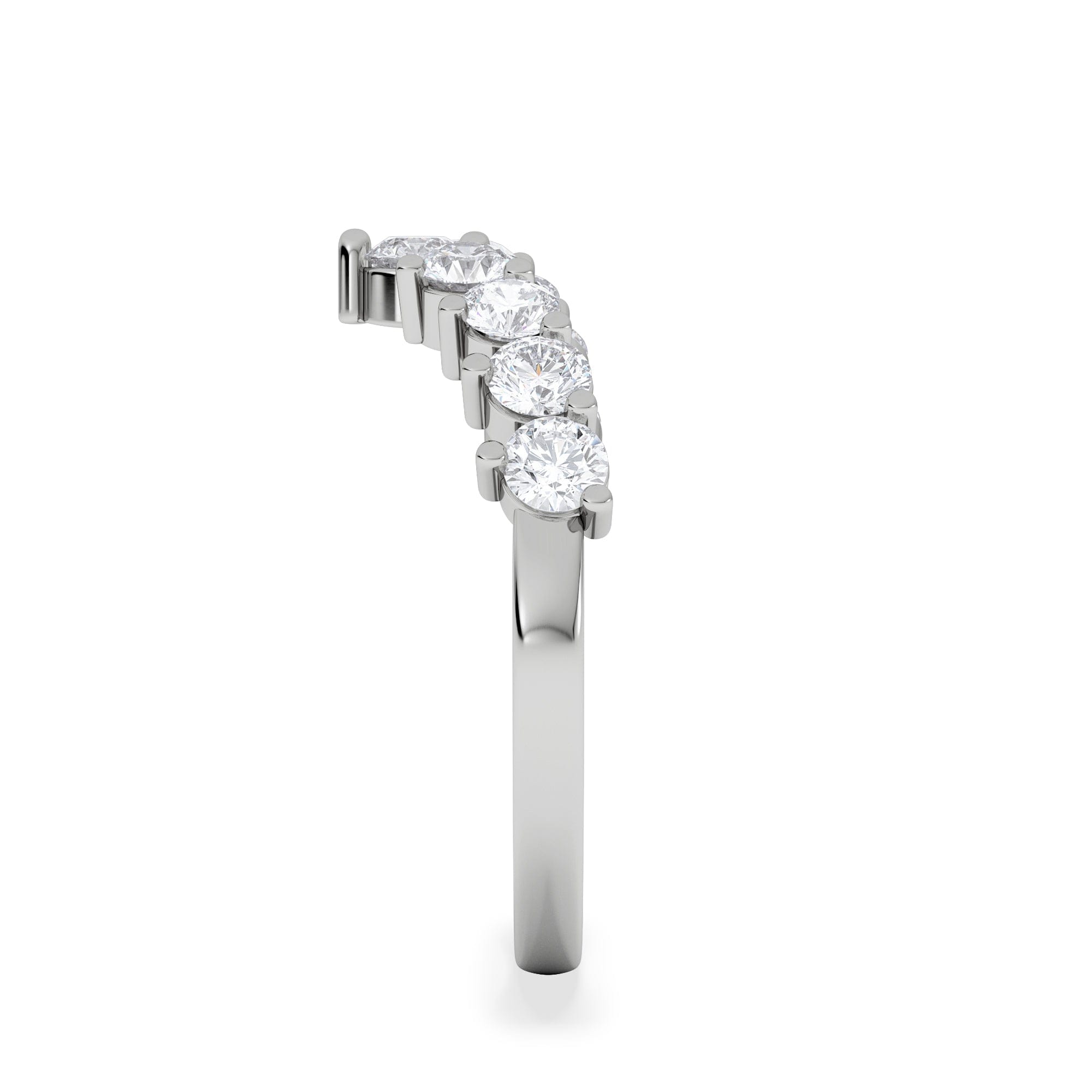 WISHBONE Starlit 0.75ct Lab Diamond Wishbone Ring H/Si Quality in 9K White Gold