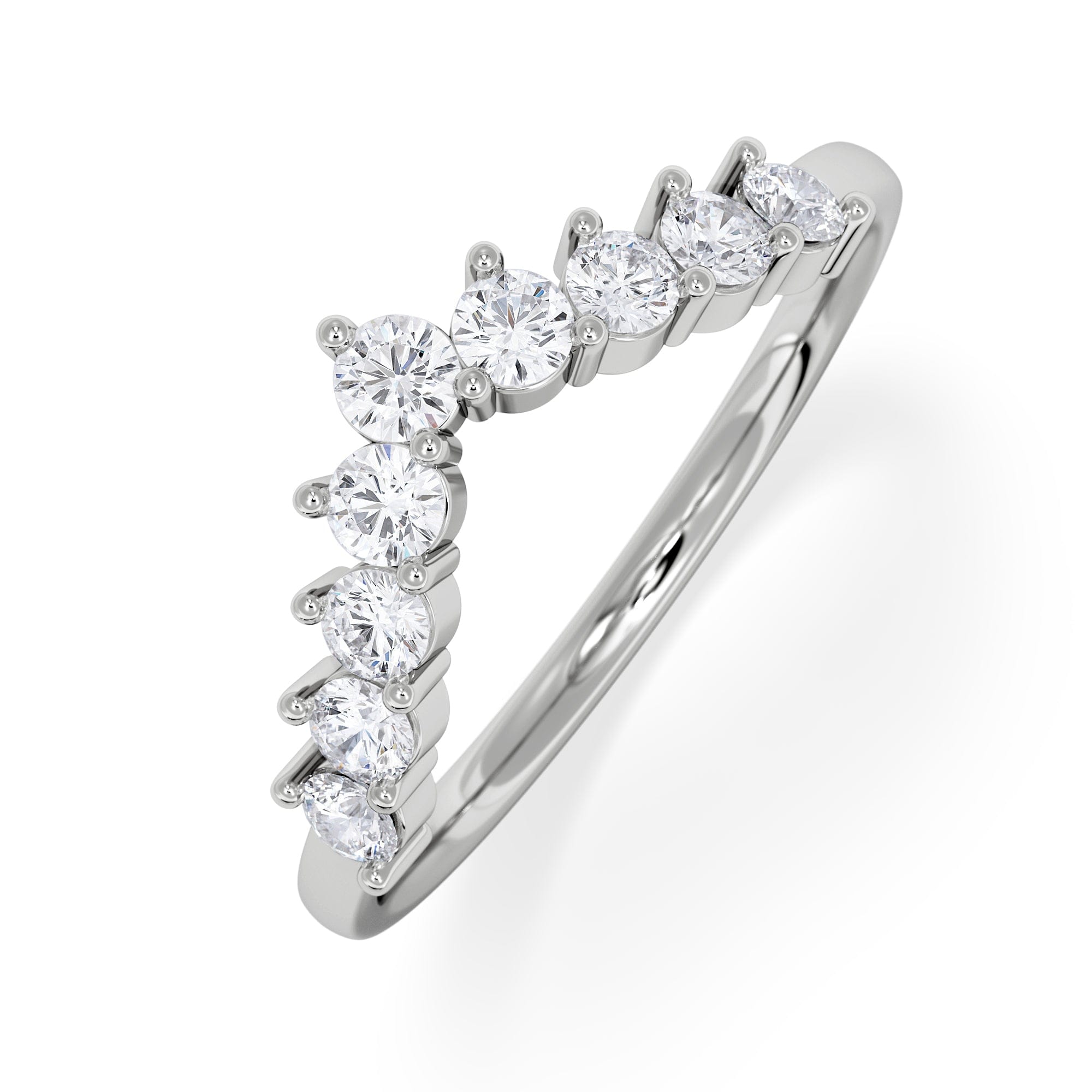 WISHBONE Starlit 0.50ct Lab Diamond Wishbone Ring H/Si Quality in 9K White Gold