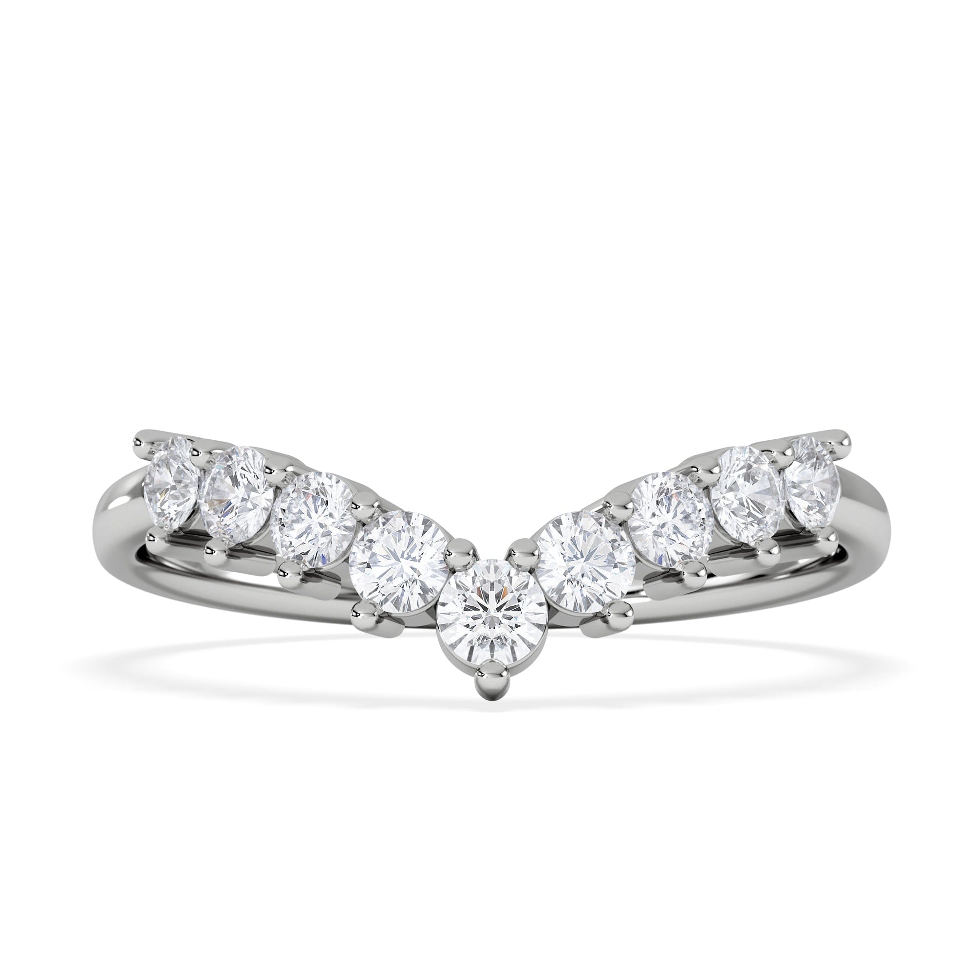 WISHBONE Starlit 0.50ct Lab Diamond Wishbone Ring H/Si Quality in 9K White Gold