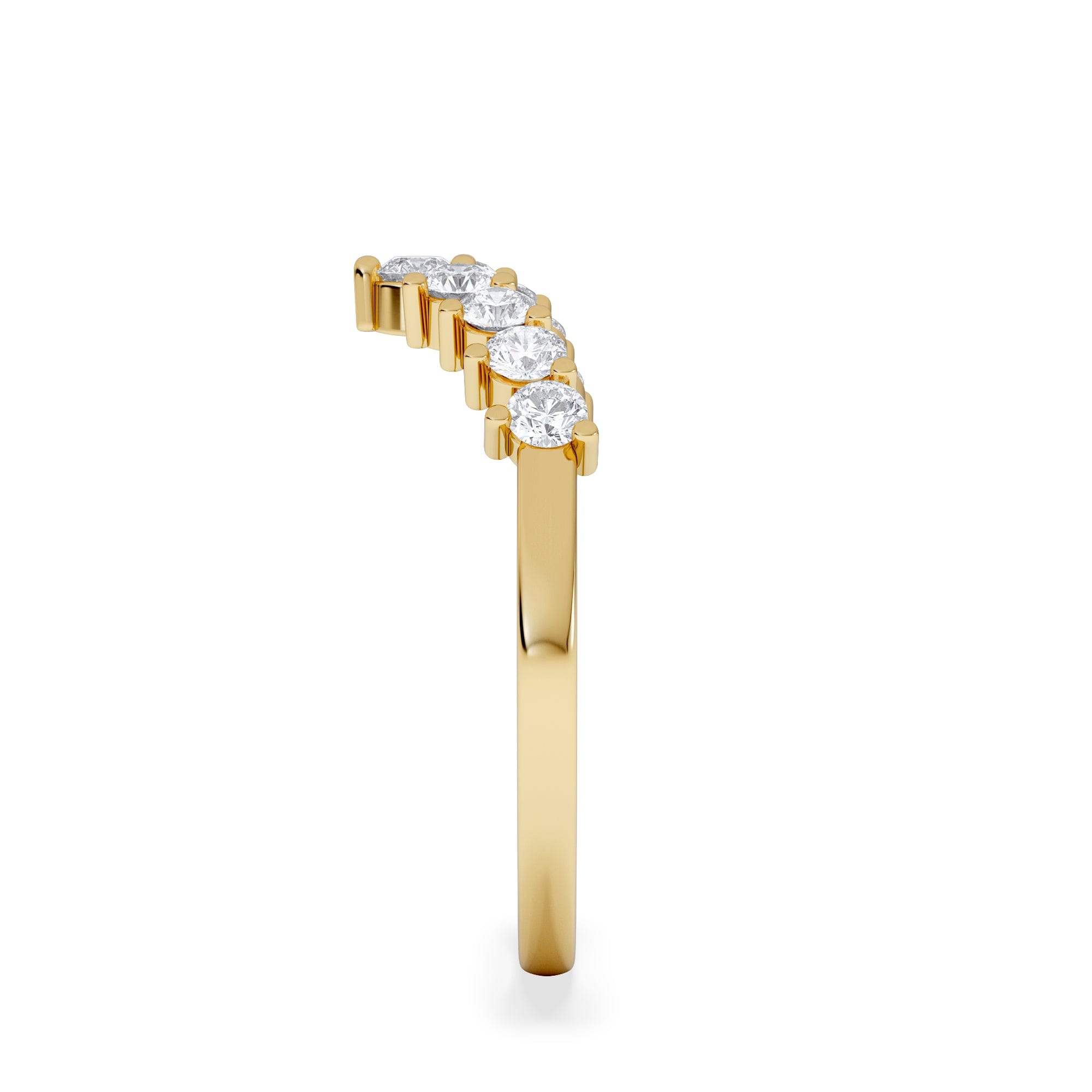 WISHBONE Starlit 0.50ct Lab Diamond Wishbone Ring H/Si Quality in 9K Yellow Gold