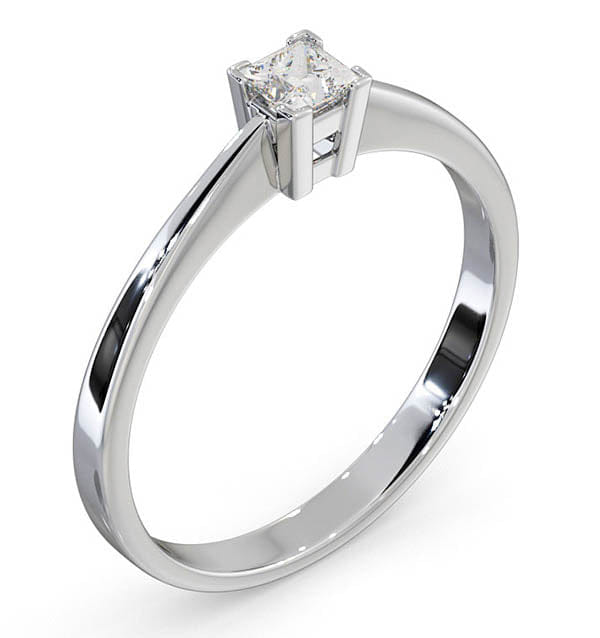 Diamond Certified Lauren Platinum Diamond Engagement Ring 0.25CT - G - H/SI