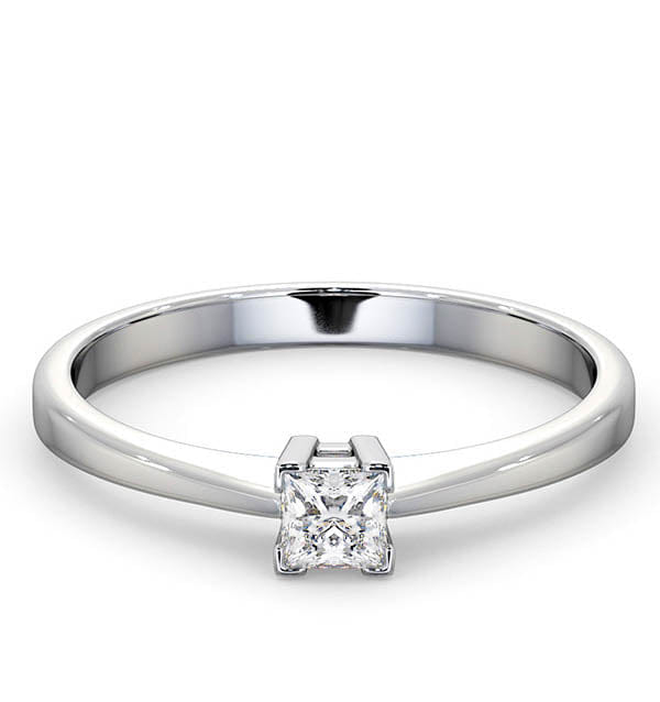 Diamond Certified Lauren Platinum Diamond Engagement Ring 0.25CT - G - H/SI