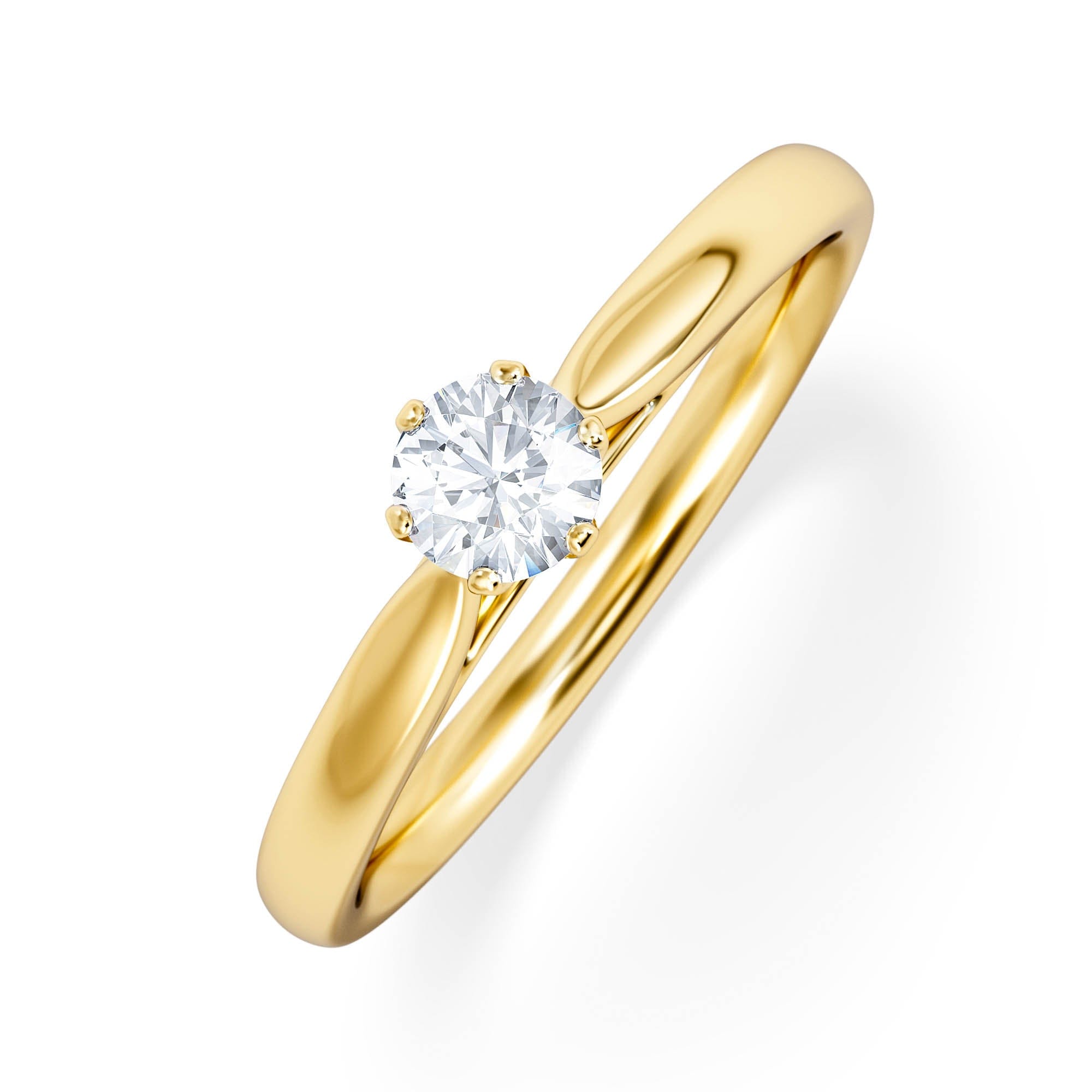 Diamond Engagement Ring High Set Chloe 0.25ct Lab Diamond G/Vs in 18K Gold