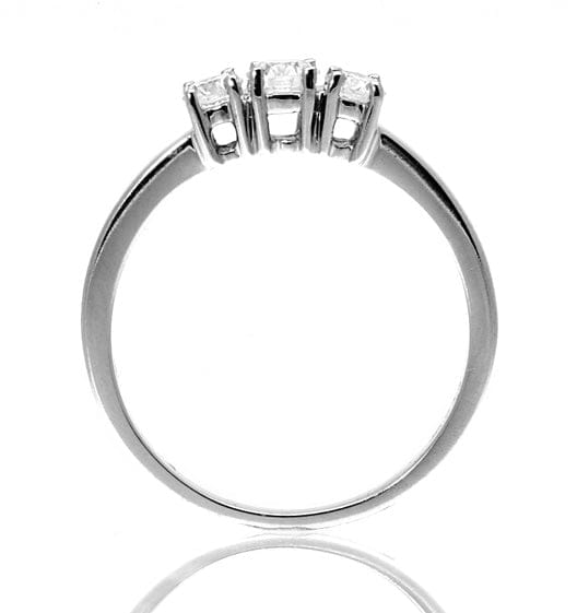 Diamond Ellie 18K White Gold 3 Stone Lab Diamond Ring 0.50CT G/VS