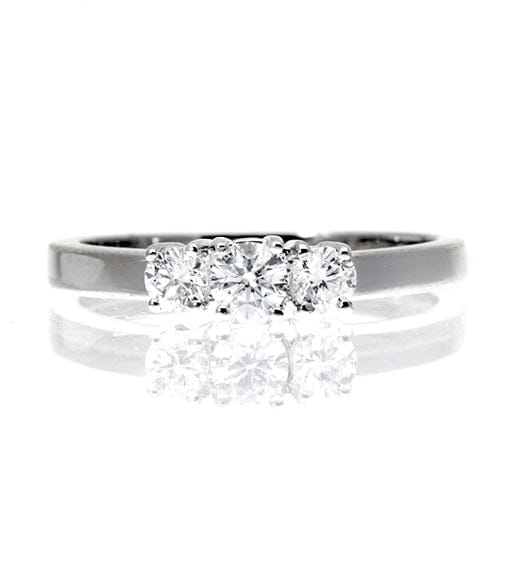 Diamond Ellie 18K White Gold 3 Stone Lab Diamond Ring 0.50CT G/VS