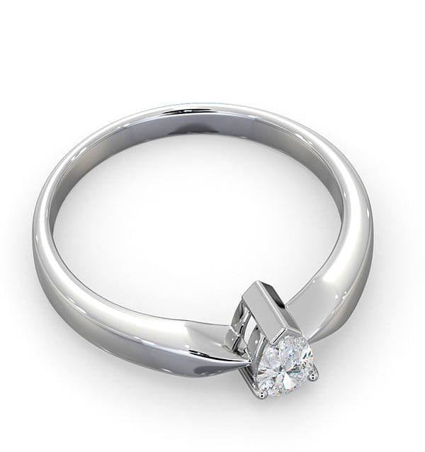 Diamond Engagement Ring Certified Pear Shaped Diamond 0.33CT G/VS 18K Gold