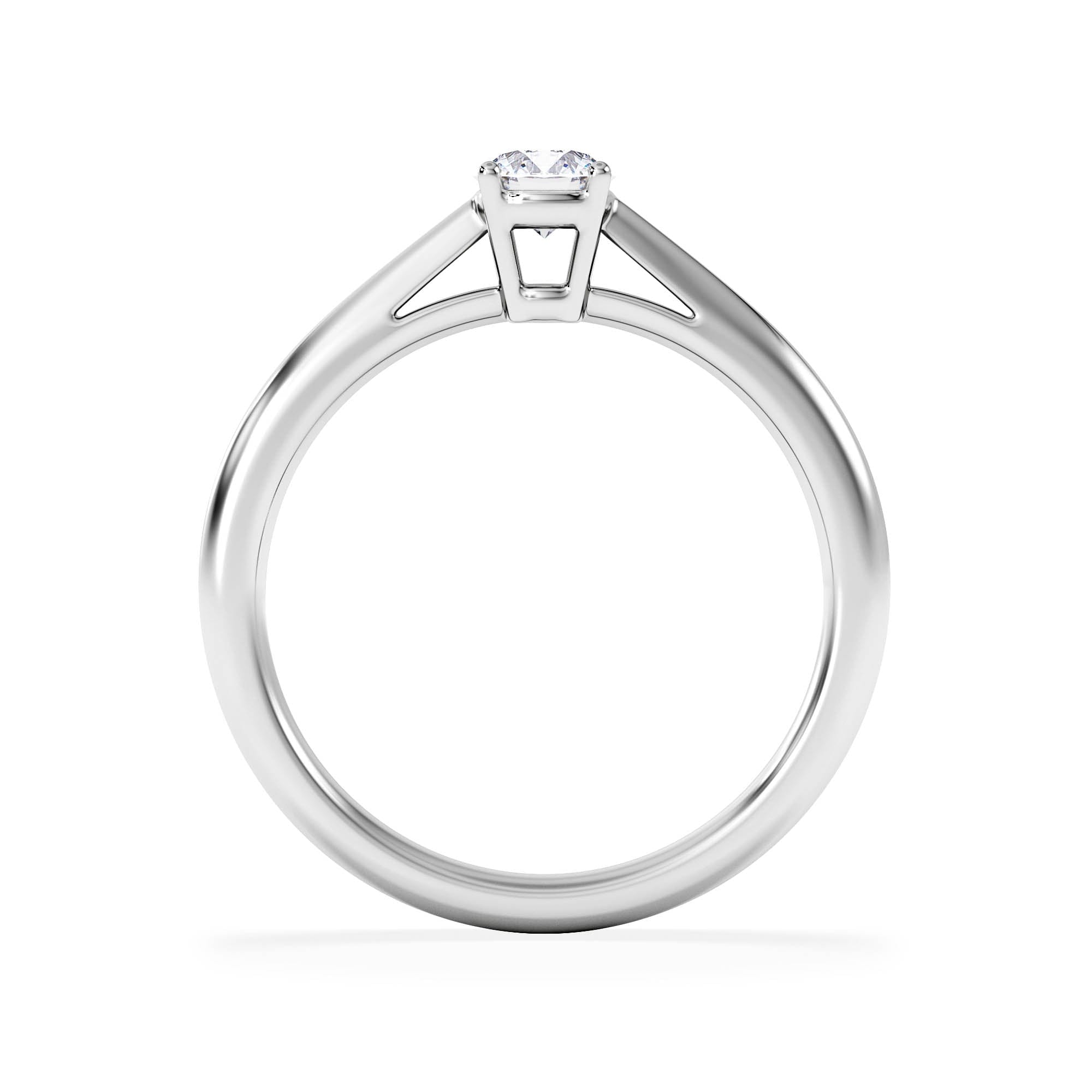 Diamond Engagement Ring Certified Elysia Platinum Diamond 0.33CT H/SI