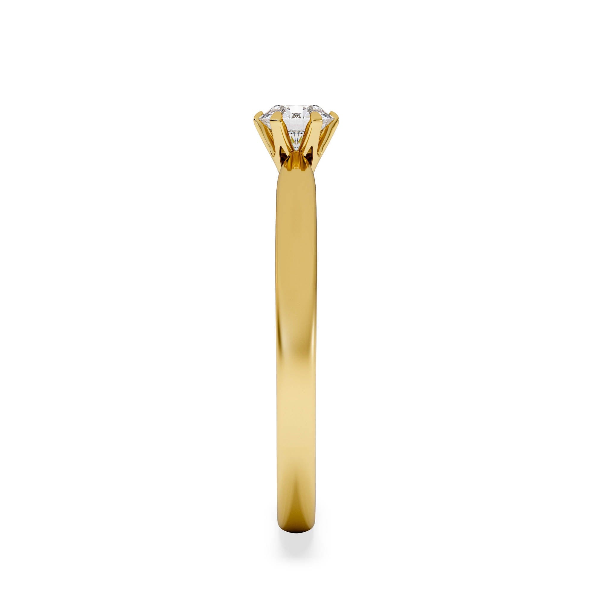 Diamond Certified Low Set Chloe 18K Gold Diamond Engagement Ring 0.33CT