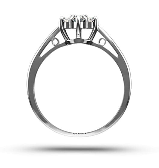 Diamond Millie 18K White Gold Diamond Cluster Ring 0.50CT H/SI - FT20 - 72JUY