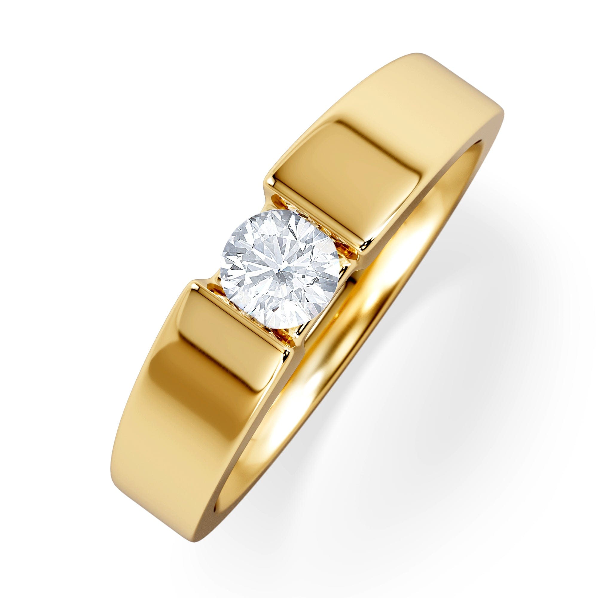 Diamond Certified Jessica 18K Gold Diamond Engagement Ring 0.33CT