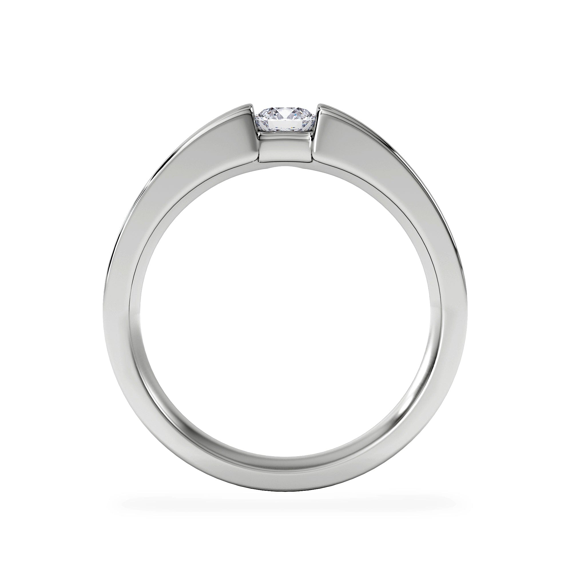 Diamond Certified Jessica 18K White Gold Diamond Engagement Ring 0.25CT - G - H/SI