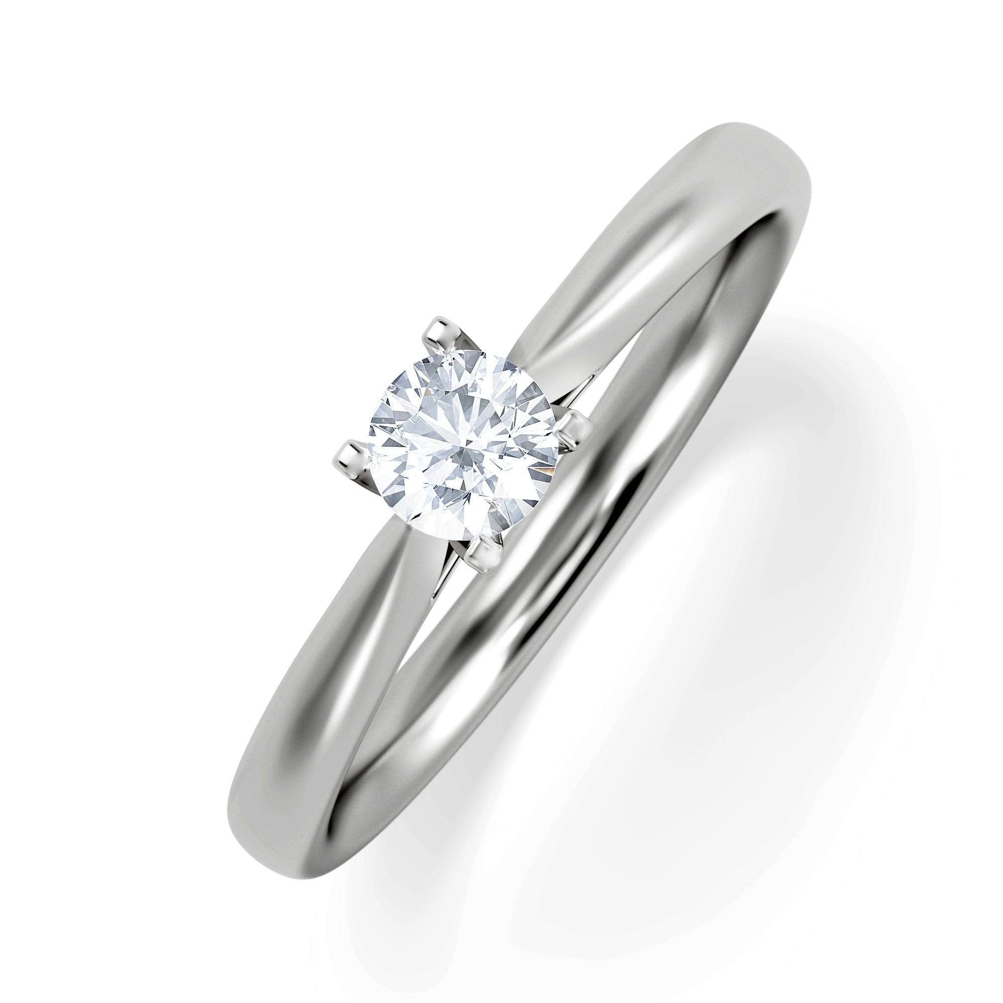 Diamond Certified Grace Platinum Diamond Engagement Ring 0.25CT H/SI