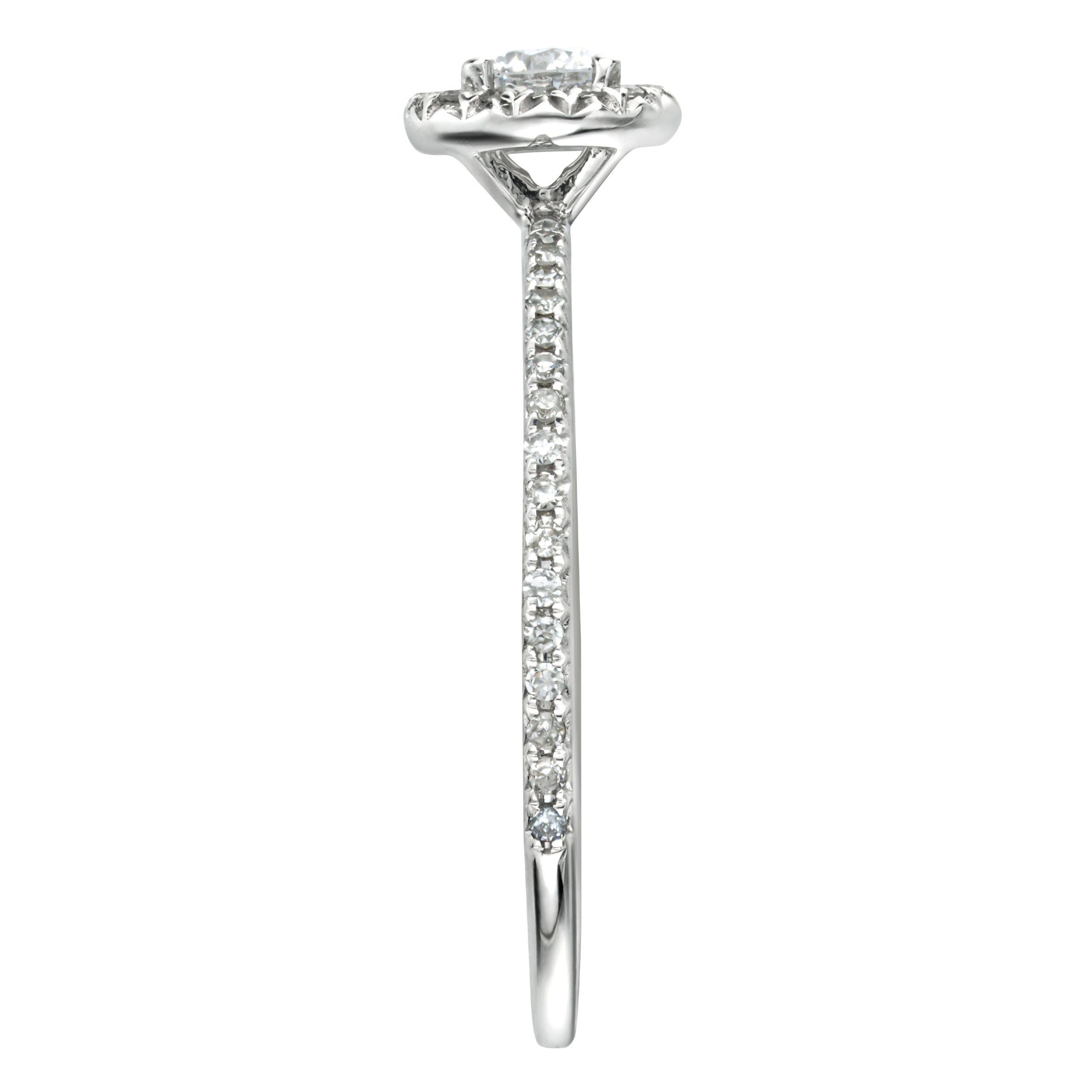 Diamond Ella Halo Lab Diamond Engagement Ring 0.55ct in 9K White Gold