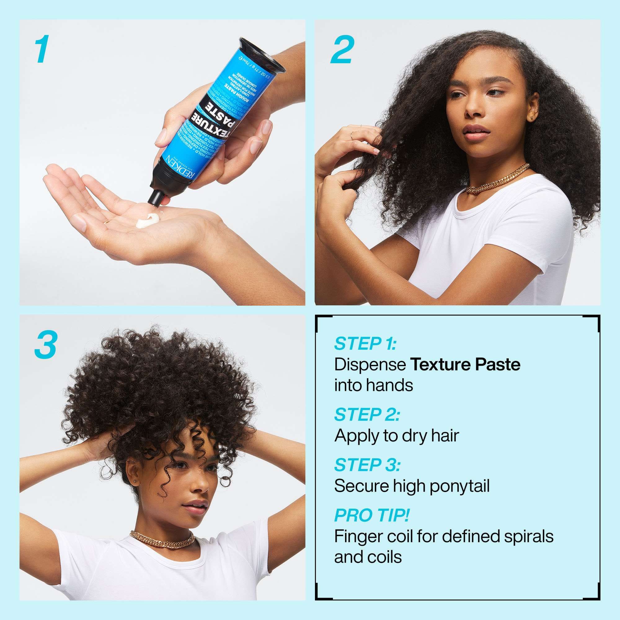 Redken Texture Paste, Styling Paste for High Texture, All - Day Re - Workability, Medium Control 75 ml