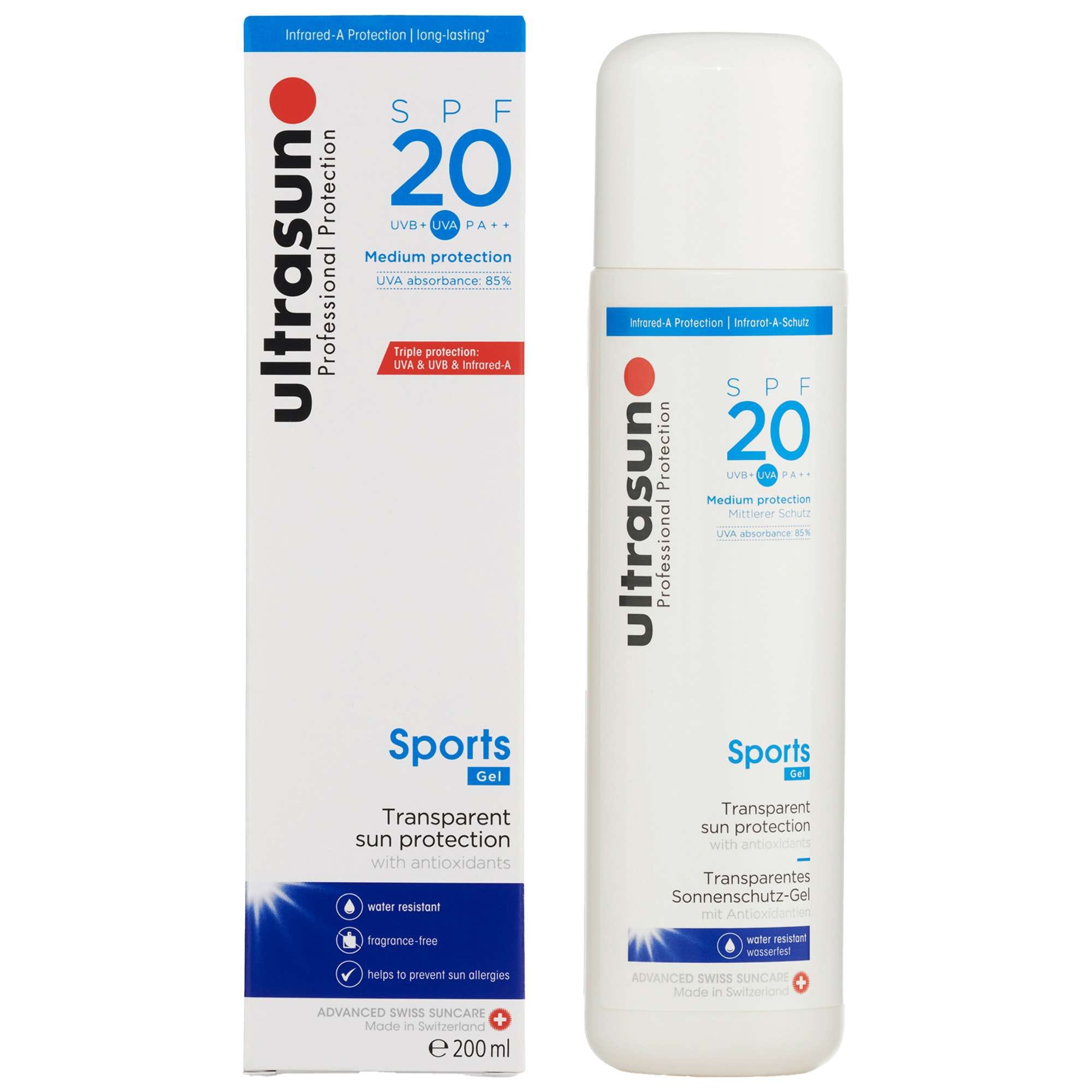 Ultrasun Sports Formula Transparent Sun Protection SPF20 200 ml