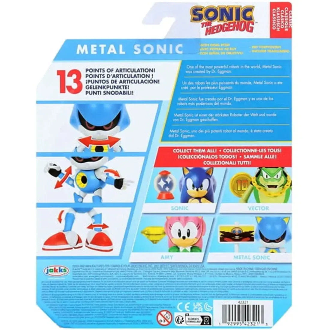 Jakks Pacific Sonic The Hedgehog - Metal Sonic with Goal Post Sign Action Figure (4") - Jakks Pacific