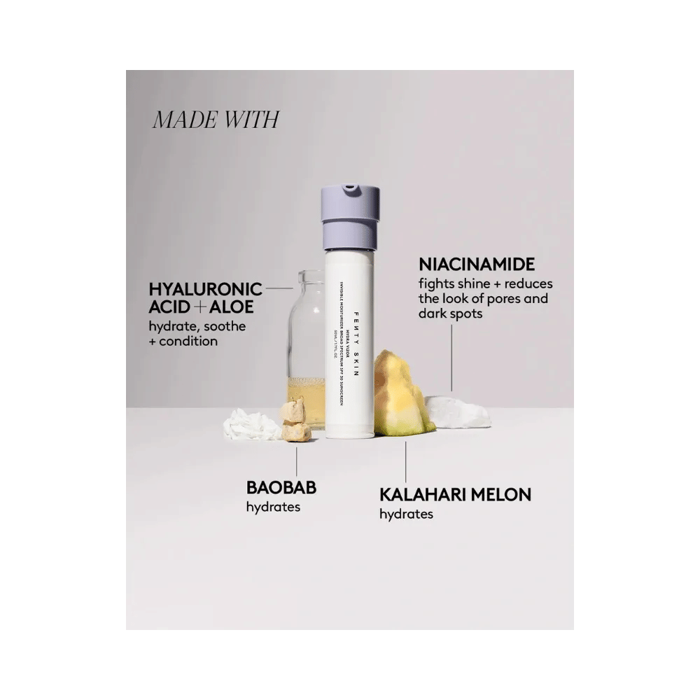 Spectrum Fenty Hydra Vizor Invisible Moisturizer Broad Spectrum SPF 30 Sunscreen with Niacinamide + Kalahari Melon