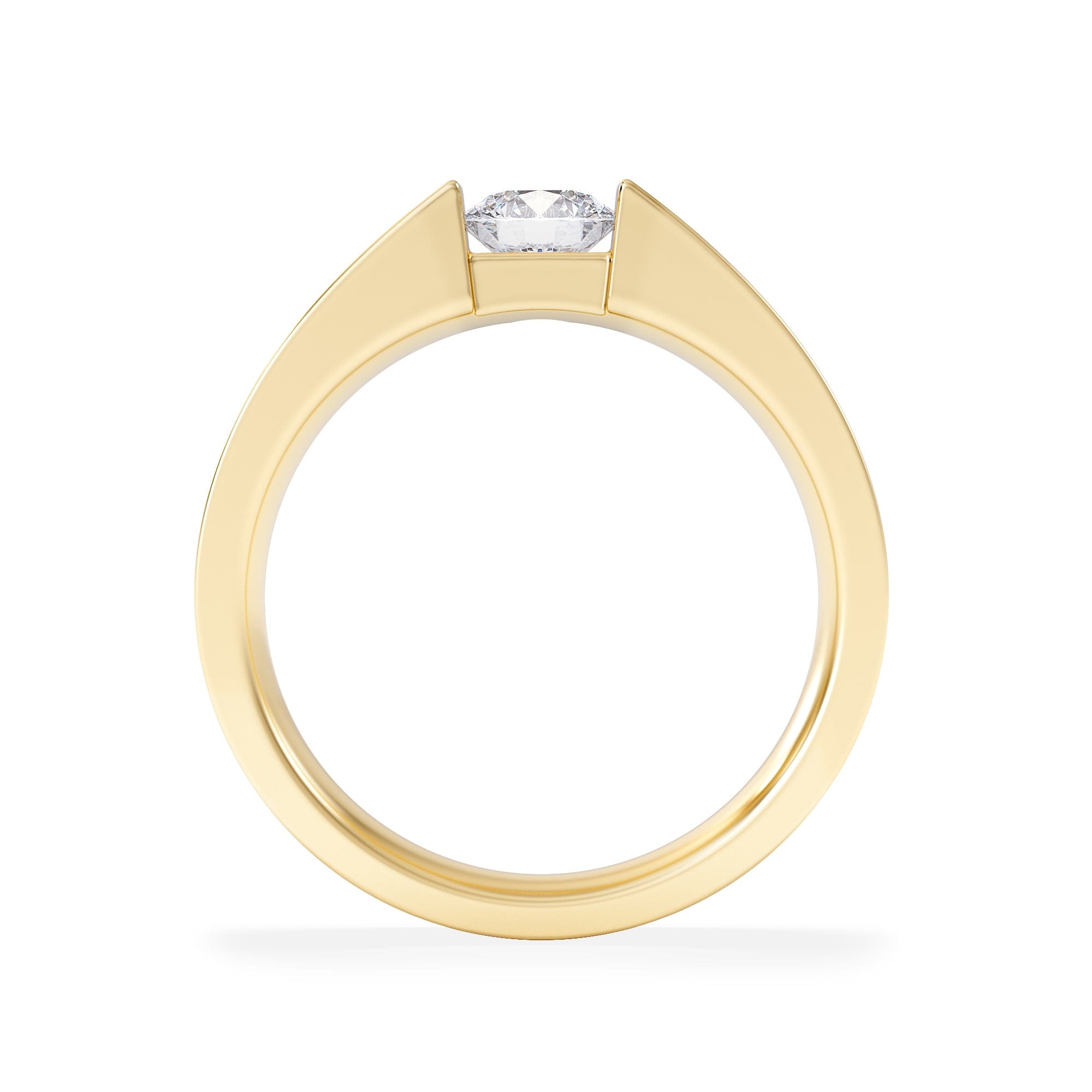 Solitaire Jessica 0.50ct Round Cut Lab Diamond Solitaire Engagement Ring in 9K Yellow Gold
