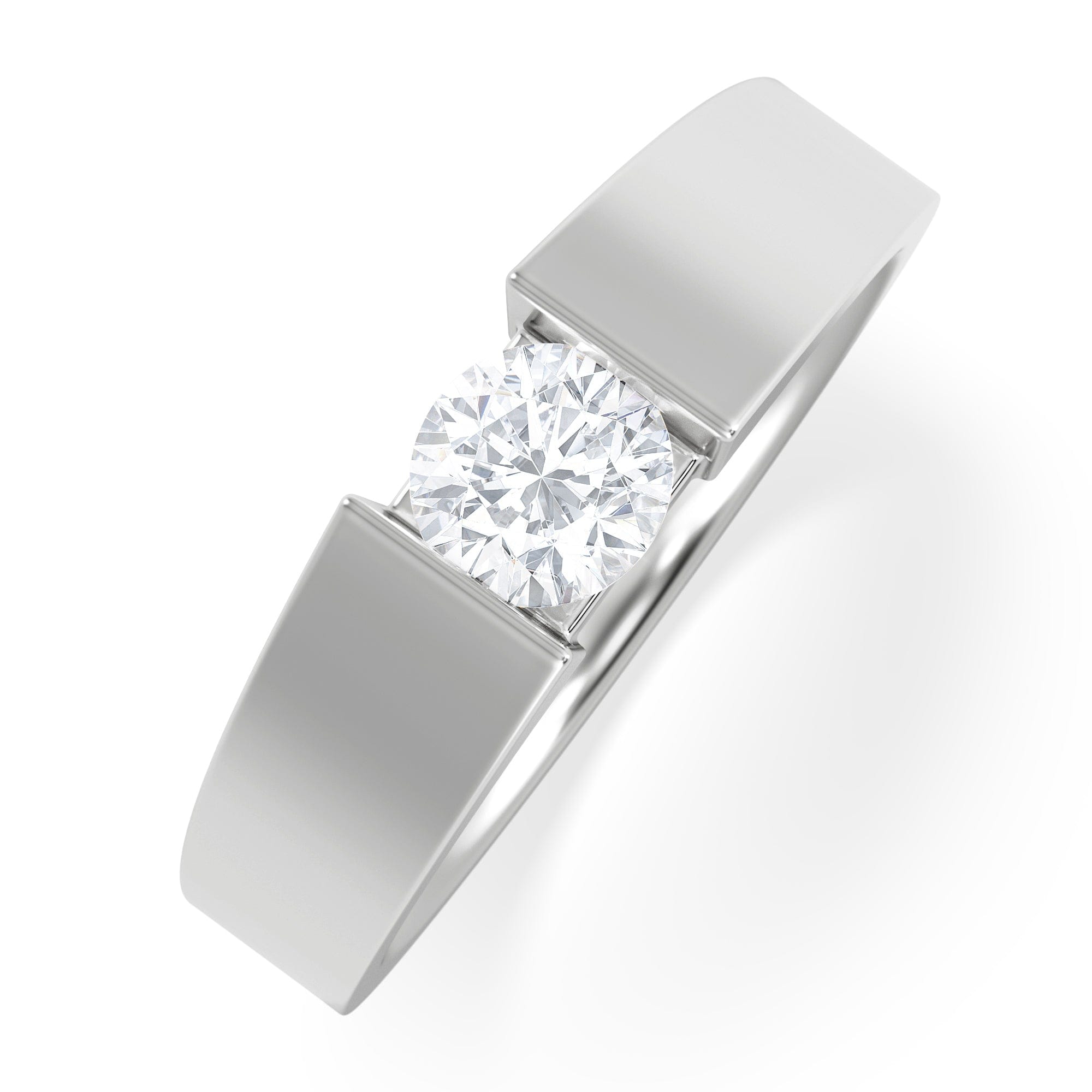 Solitaire Jessica 0.50ct Round Cut Lab Diamond Solitaire Engagement Ring in 9K White Gold