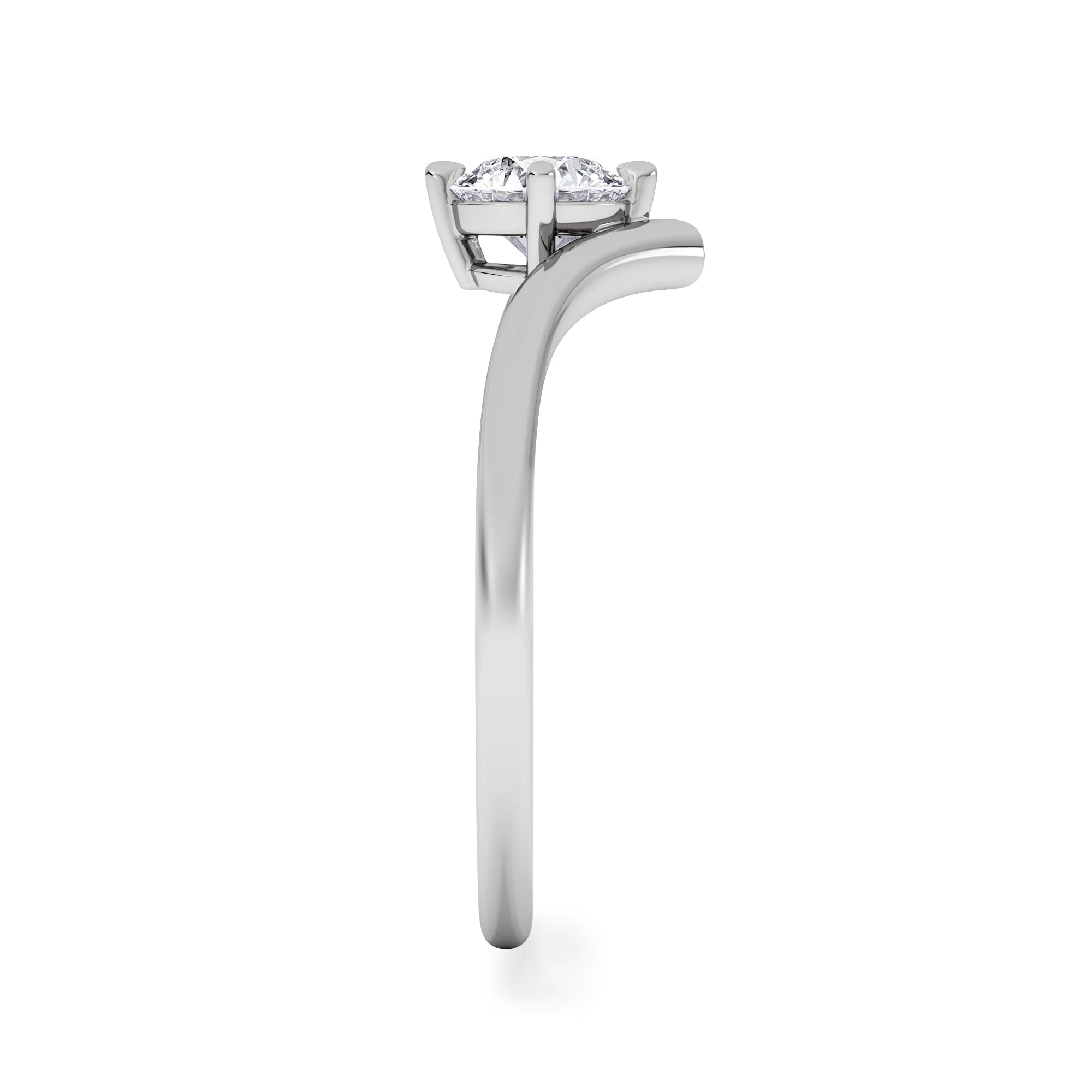 Solitaire Vela 0.50ct Round Cut Lab Diamond Solitaire Engagement Ring in Platinum