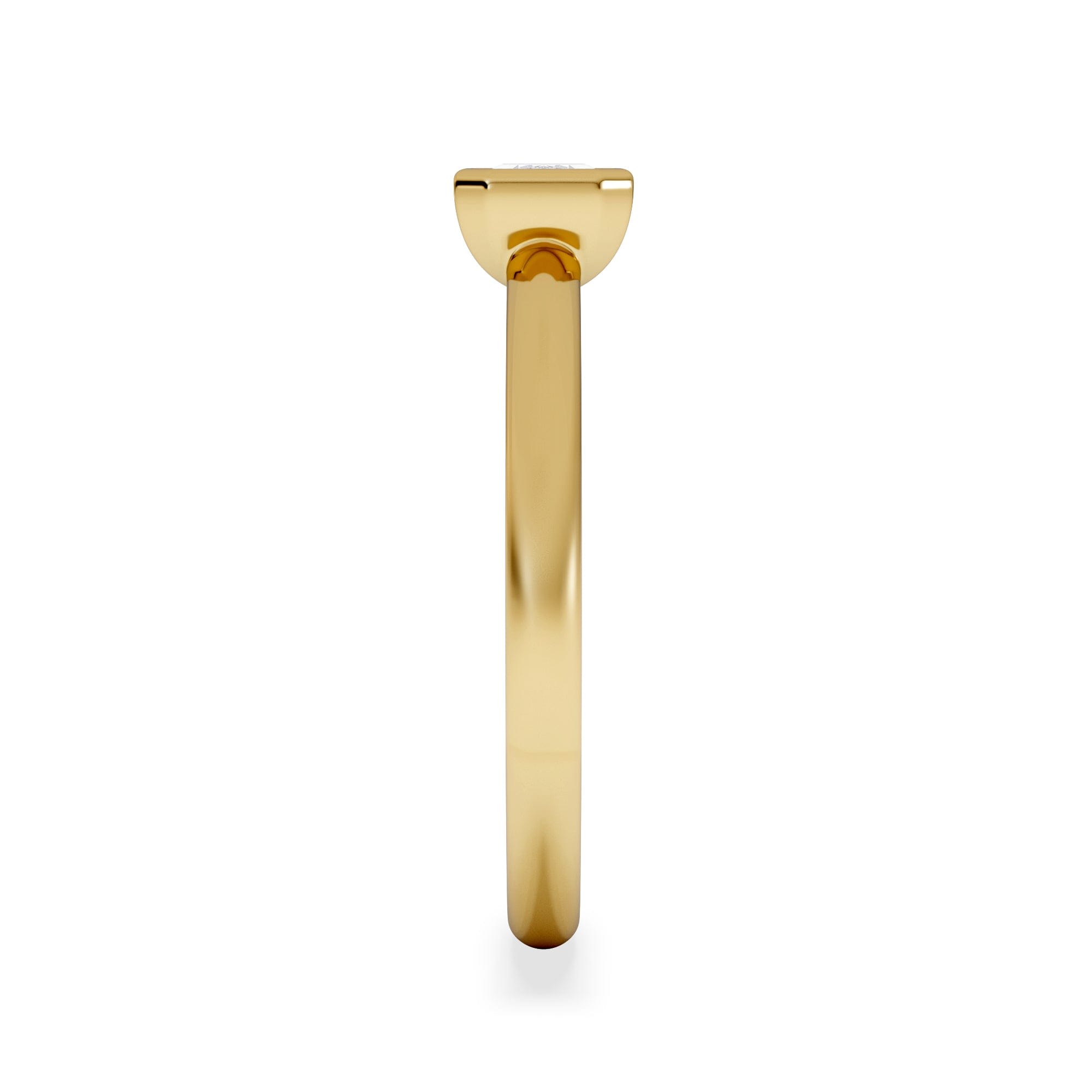 Solitaire Horizon Emerald Cut Lab Diamond Solitaire Ring 0.50ct H/SI in 9K Gold