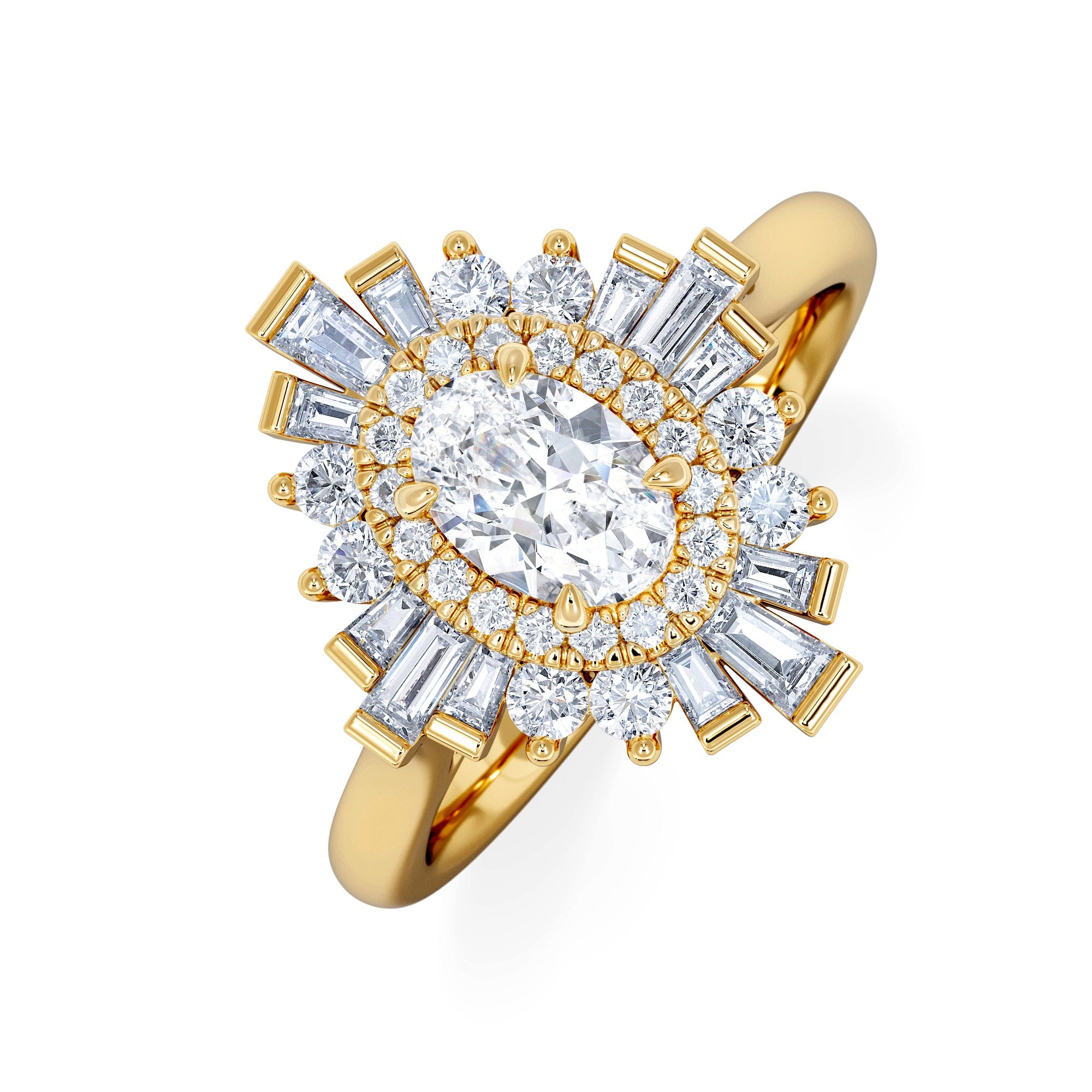 Diamond The Radiance Lab Diamond Ring 1.08ct H/SI Set in 9K Gold