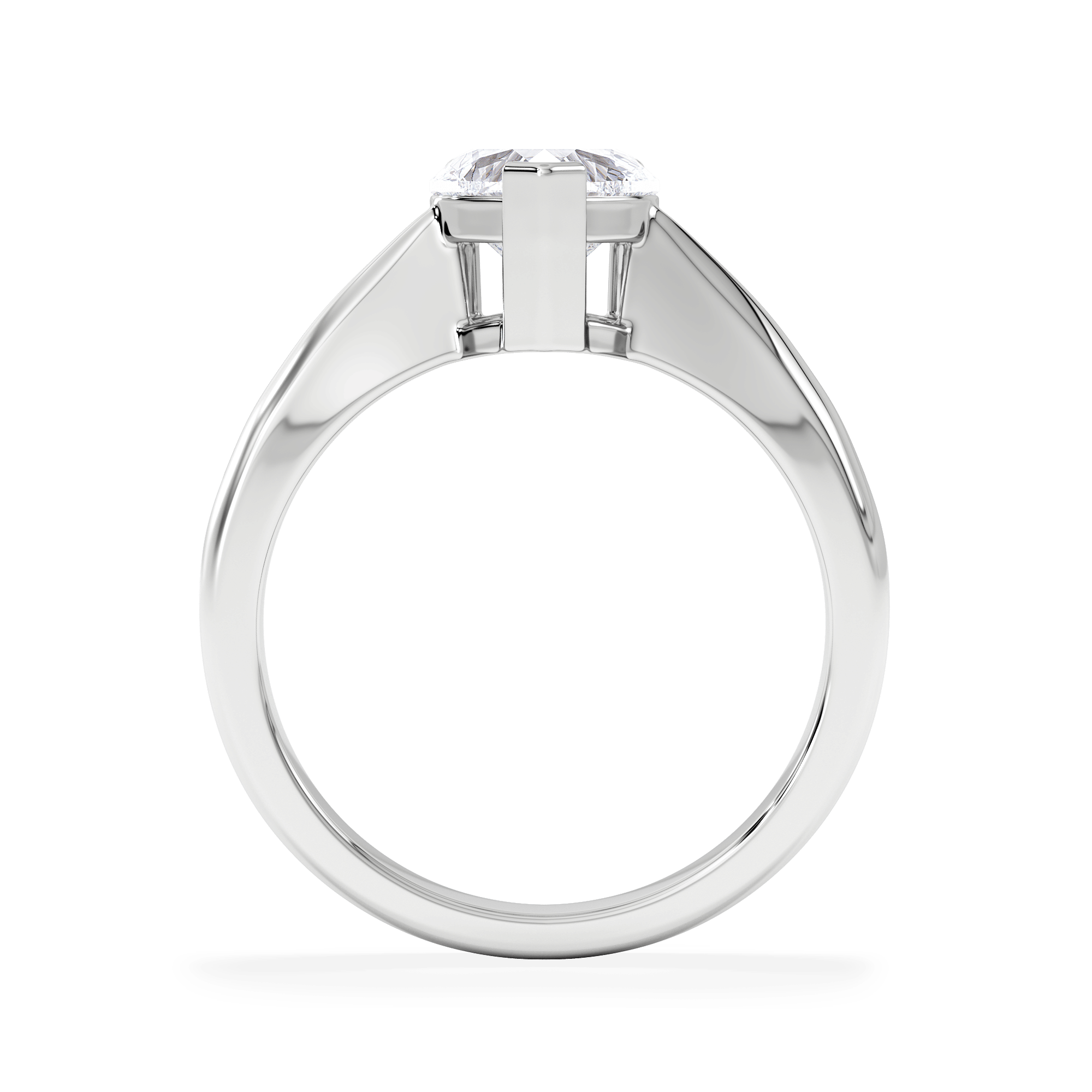 Diamond Naomi Heart Cut Lab Diamond Engagement Ring 1.00ct H/Si in 9k White Gold