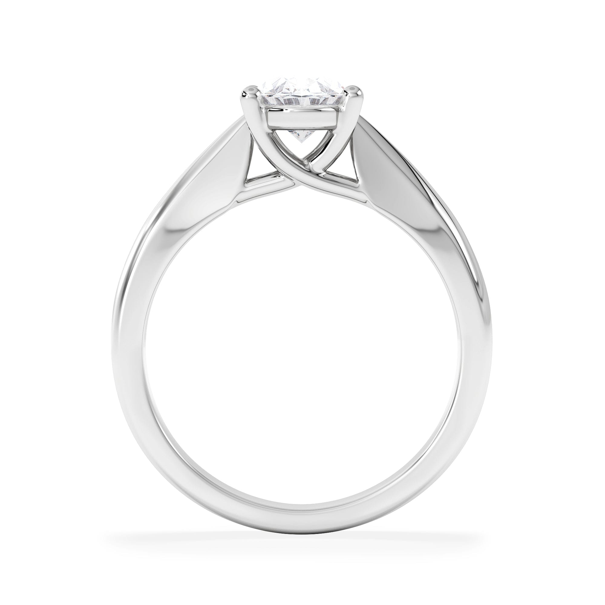 Diamond Naomi Oval Cut Lab Diamond Engagement Ring 1.00ct H/SI in 9k White Gold