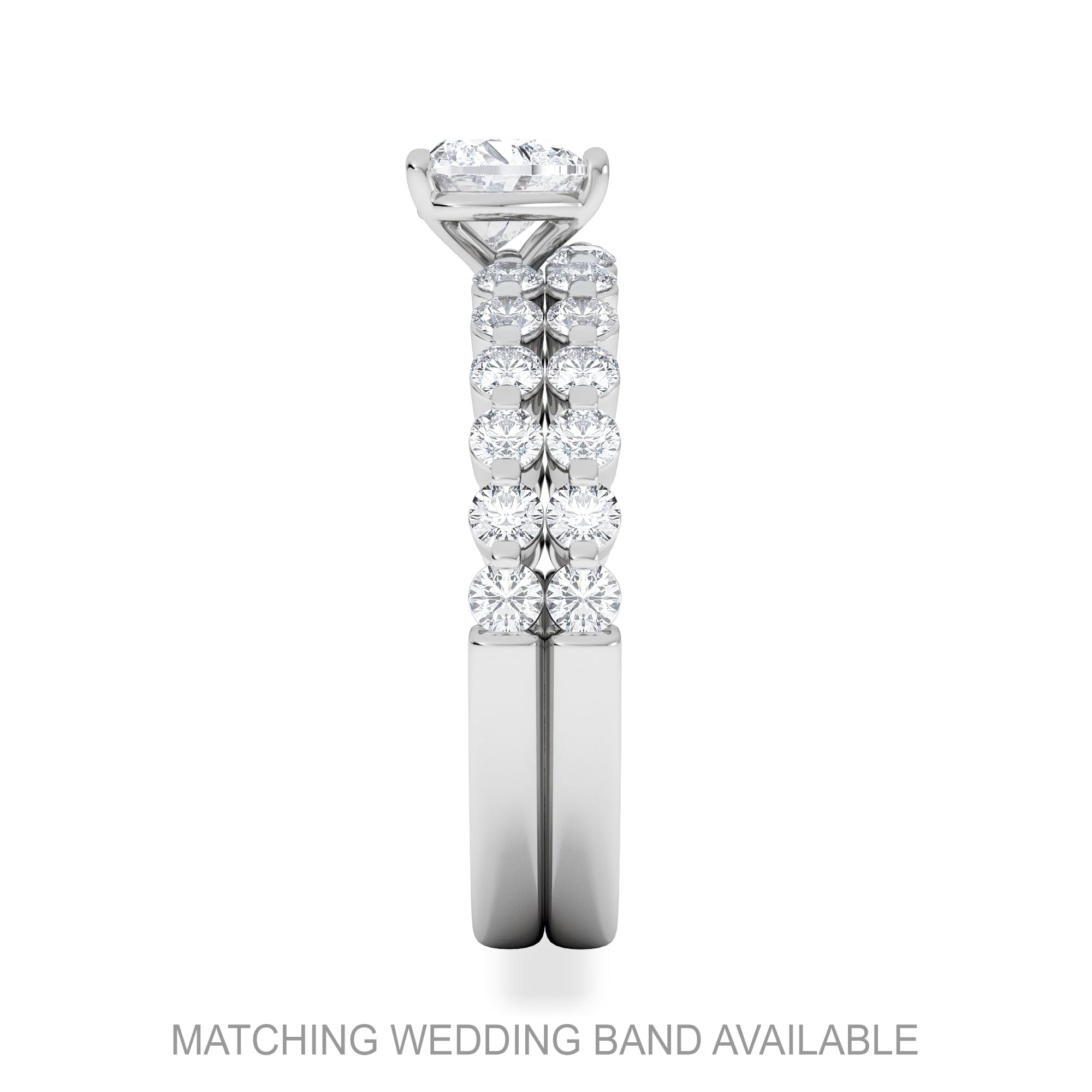 Diamond Solstice Heart Cut 0.80ct Lab Diamond Engagement Ring F/VS in 9k White Gold