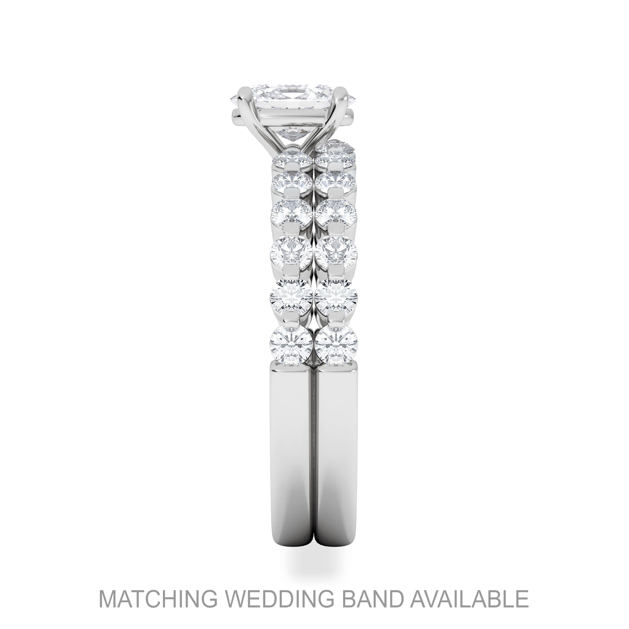 Diamond Solstice Oval Cut 0.80ct Lab Diamond Engagement Ring F/VS in 9k White Gold