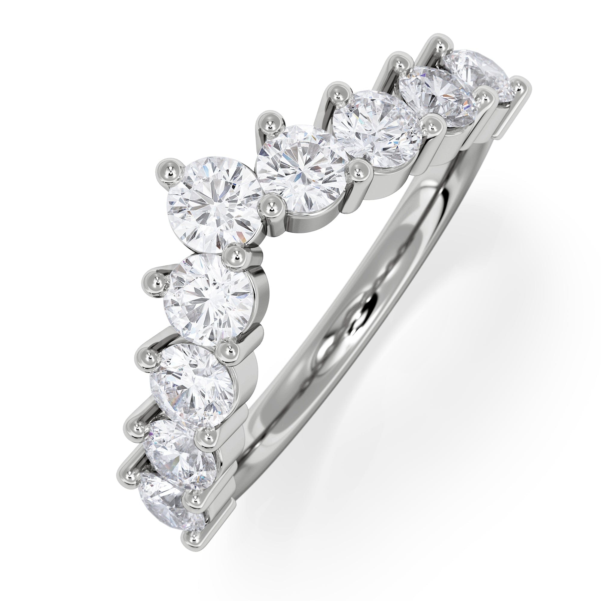 WISHBONE Starlit 1.00ct Lab Diamond Wishbone Ring H/Si Quality in 9K White Gold