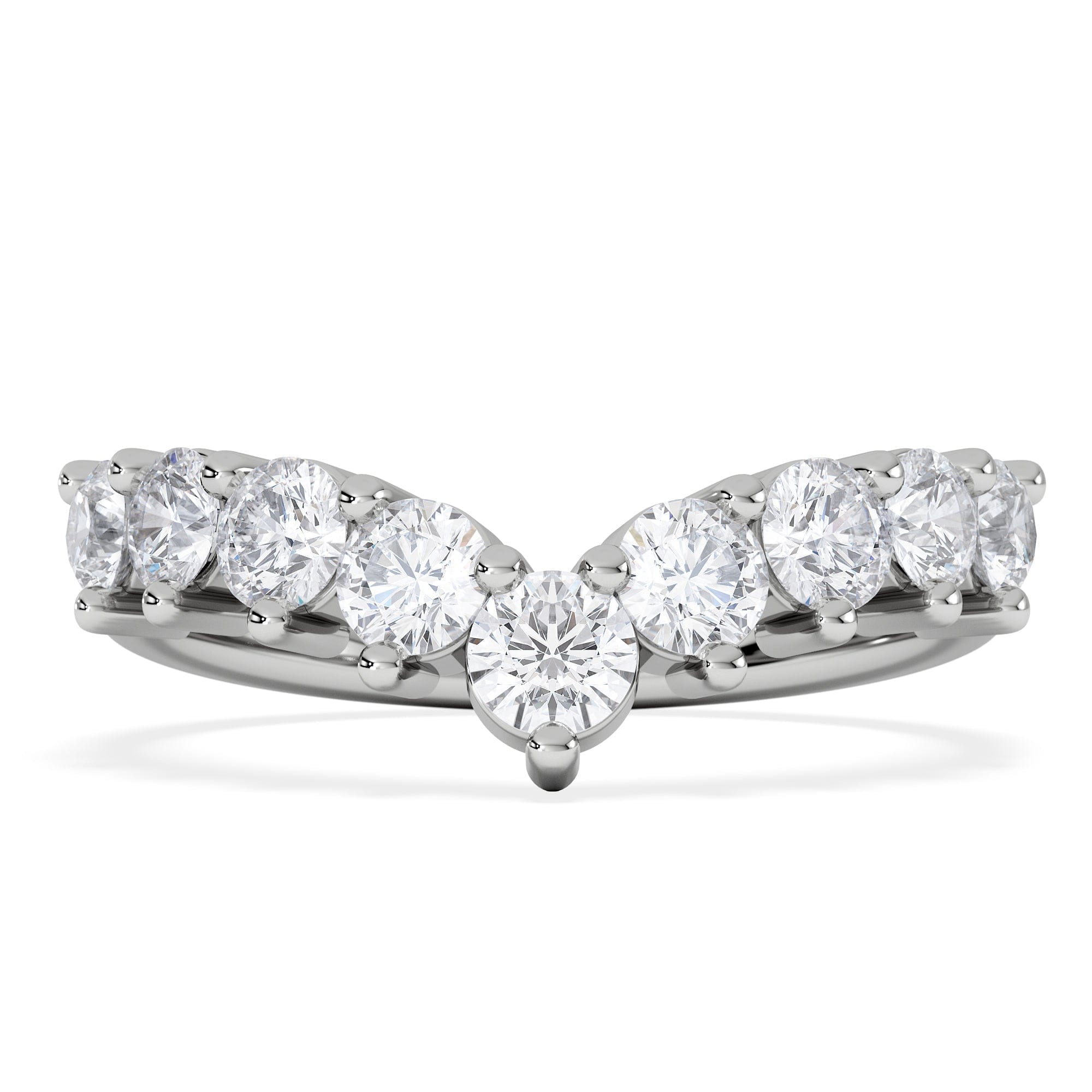 WISHBONE Starlit 1.00ct Lab Diamond Wishbone Ring H/Si Quality in 9K White Gold