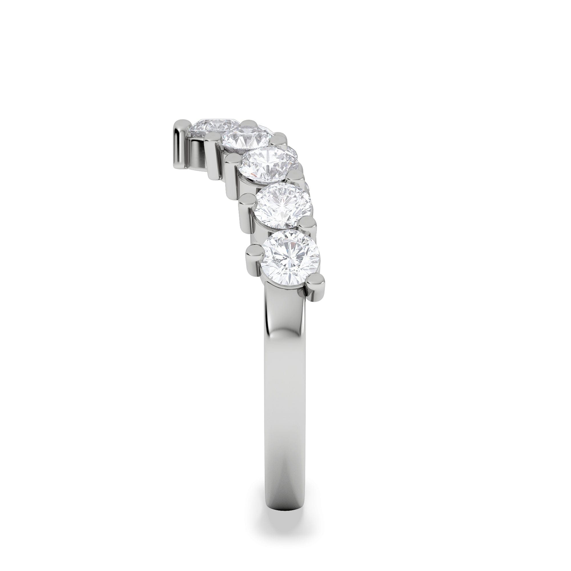 WISHBONE Starlit 1.00ct Lab Diamond Wishbone Ring H/Si Quality in 9K White Gold