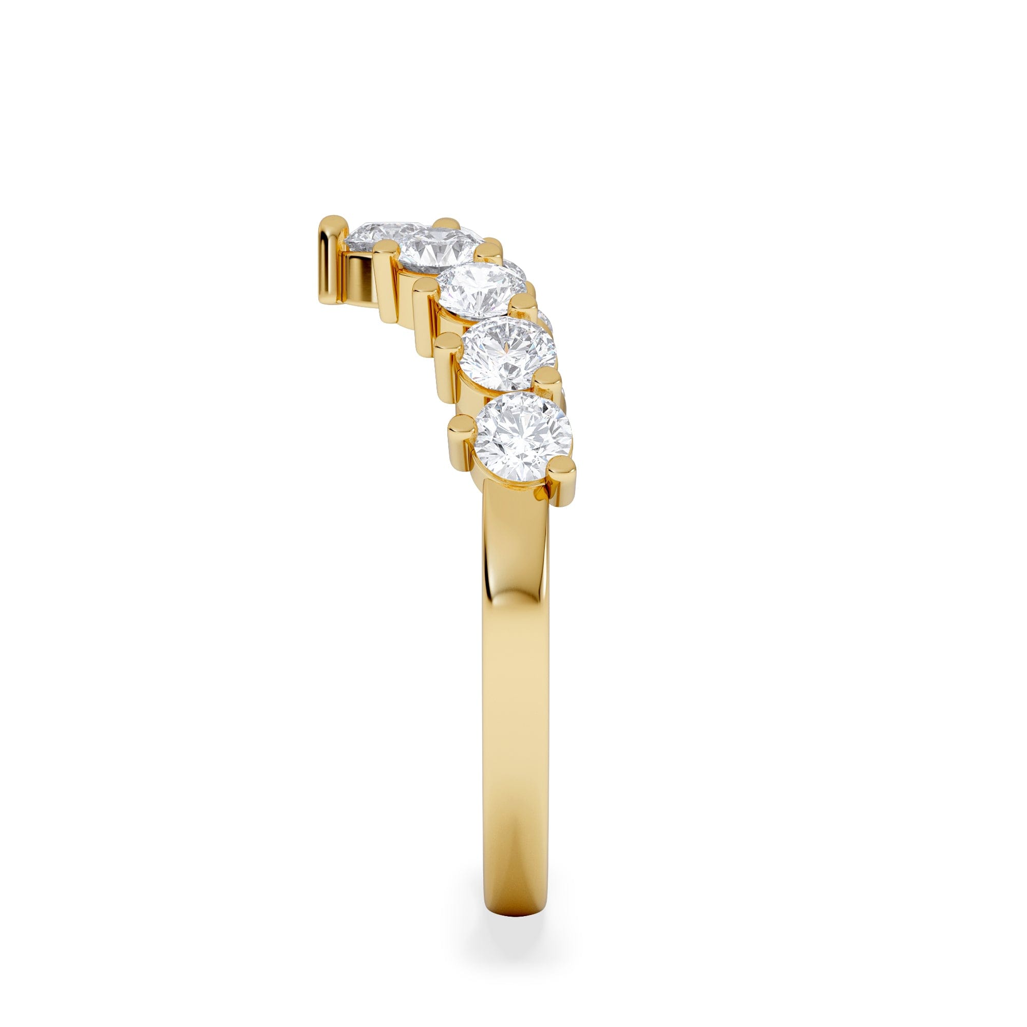 WISHBONE Starlit 0.75ct Lab Diamond Wishbone Ring H/Si Quality in 9K Yellow Gold
