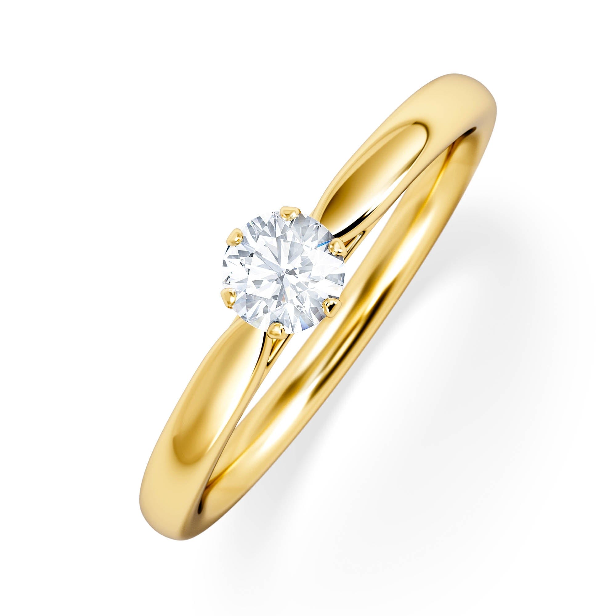 Diamond Low Set Chloe Lab Diamond Engagement Ring 0.25CT G/VS1 18K Gold
