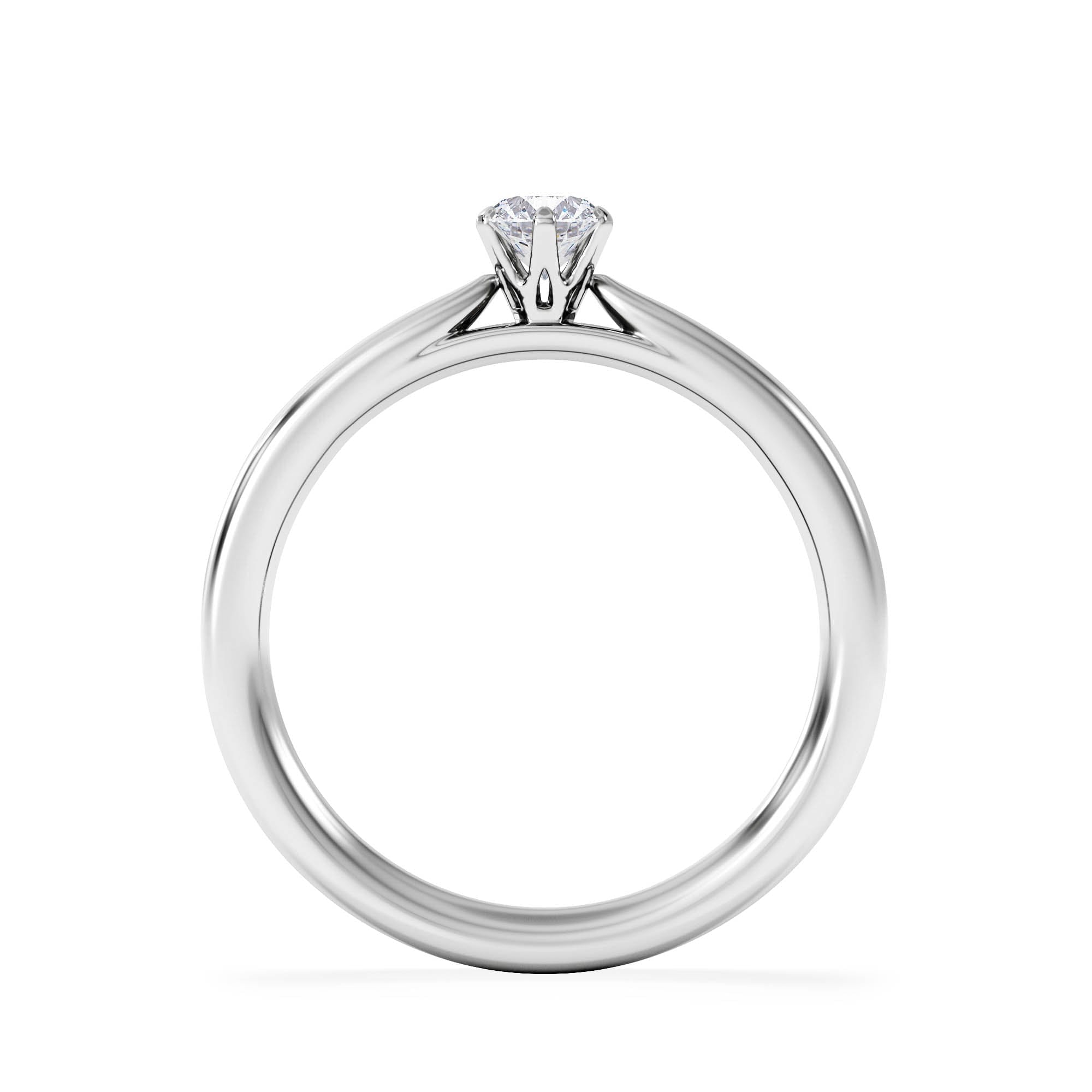 Diamond Low Set Chloe Lab Diamond Engagement Ring 0.25CT F/VS1 18K White Gold