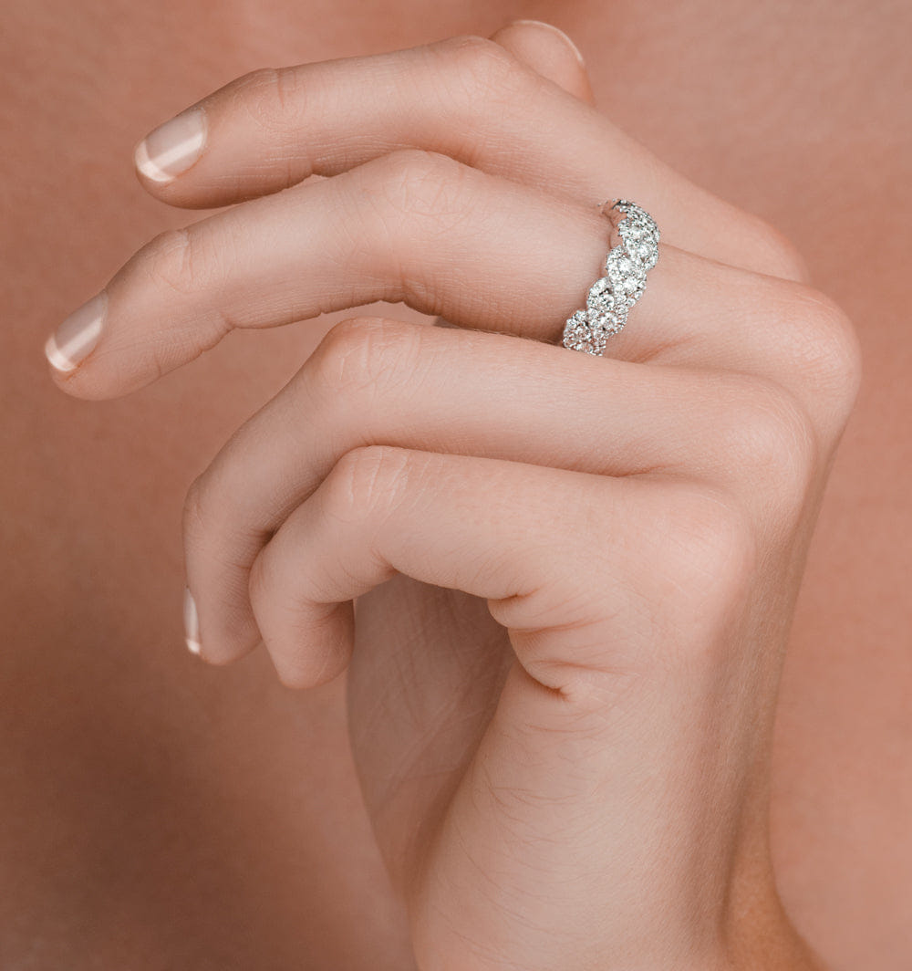 Diamond Lab Diamond Weave Ring 1CT H/Si in 9K Gold - N4545Y