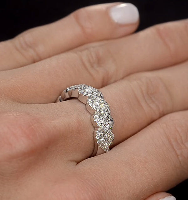 Diamond Lab Diamond Weave Ring 1CT H/Si in 9K Gold - N4545Y
