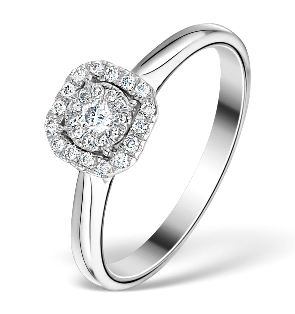 Diamond 0.25ct Lab Diamond Engagement Ring 9K White Gold Galileo
