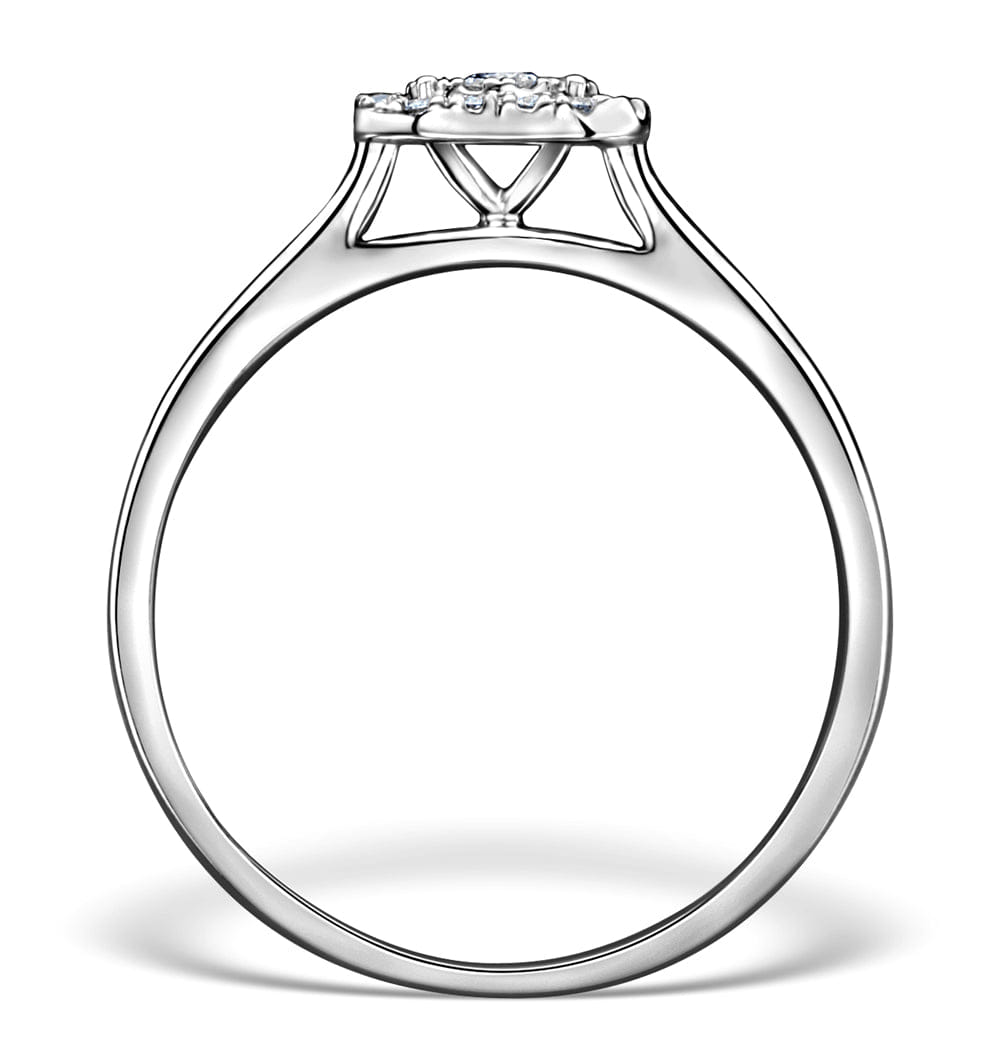 Diamond 0.25ct Lab Diamond Engagement Ring 9K White Gold Galileo
