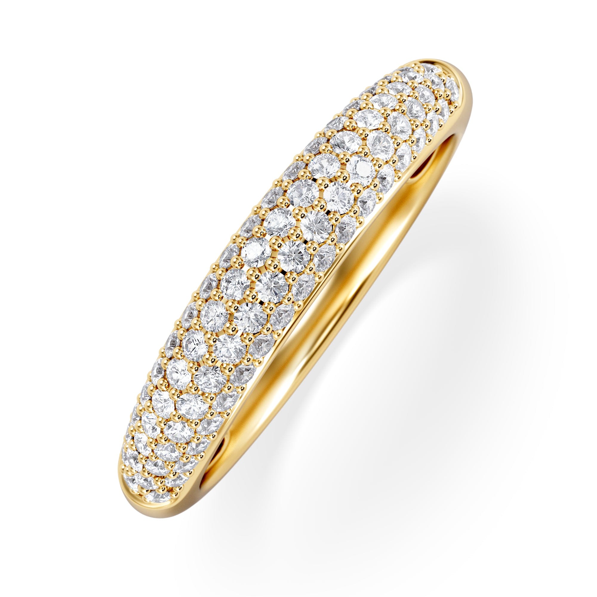 Diamond Lab Diamond Micro Pave Half Eternity Ring 0.50ct in 9k Gold