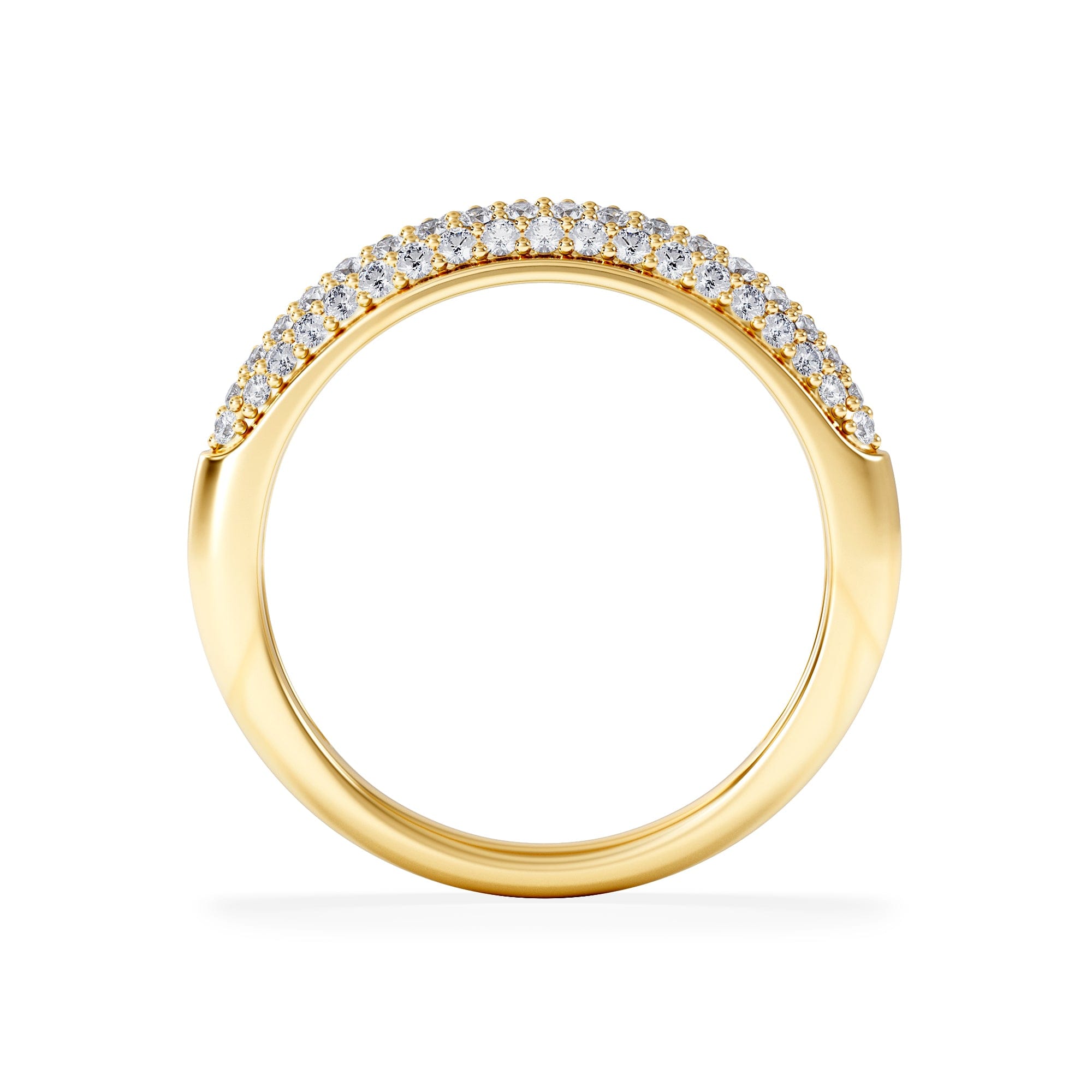 Diamond Lab Diamond Micro Pave Half Eternity Ring 0.50ct in 9k Gold