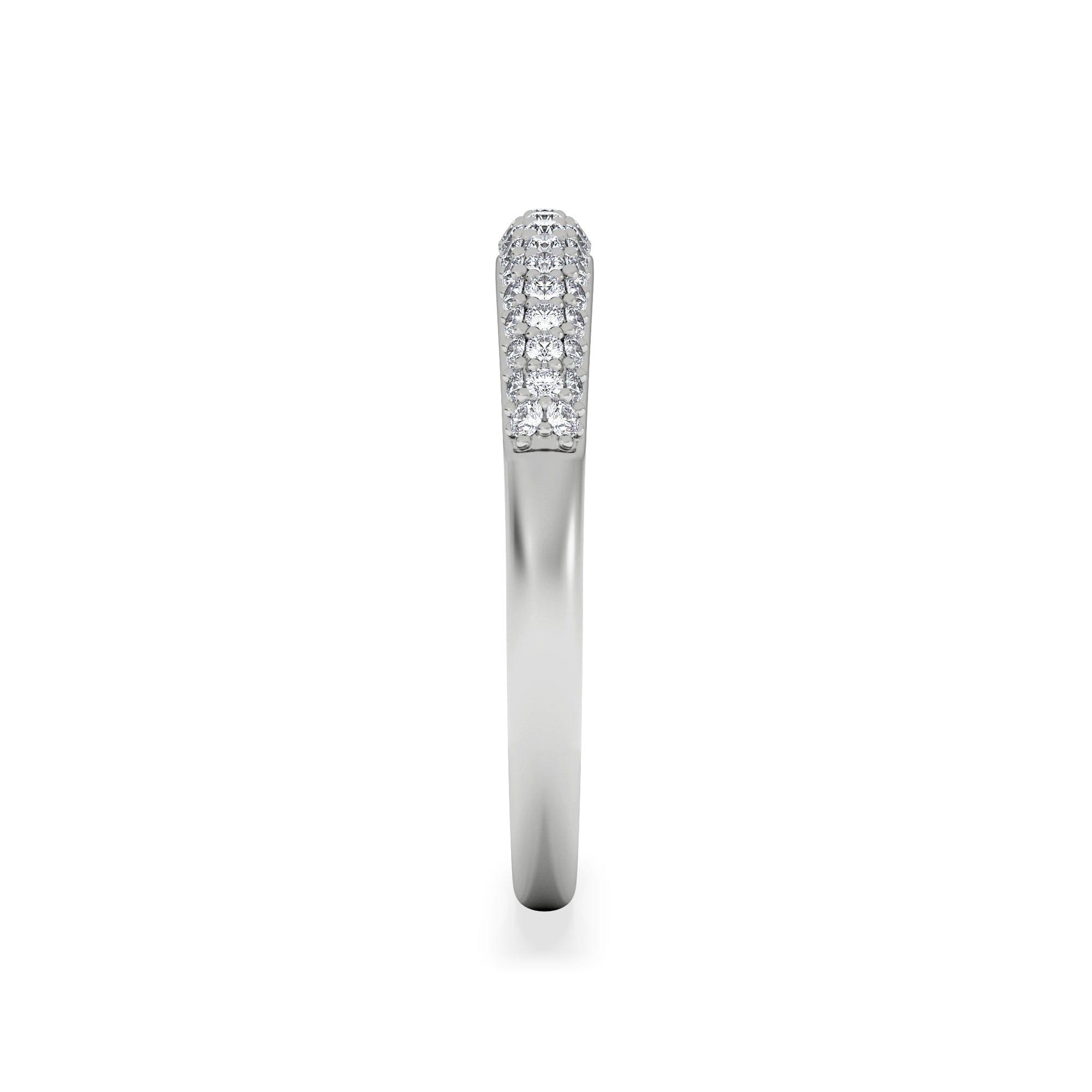 Diamond Lab Diamond Micro Pave Half Eternity Ring 0.30ct in 9k White Gold