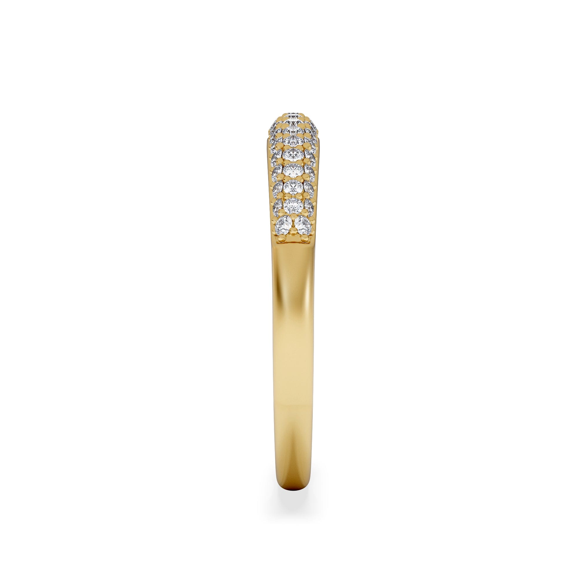Diamond Lab Diamond Micro Pave Half Eternity Ring 0.30ct in 9k Gold