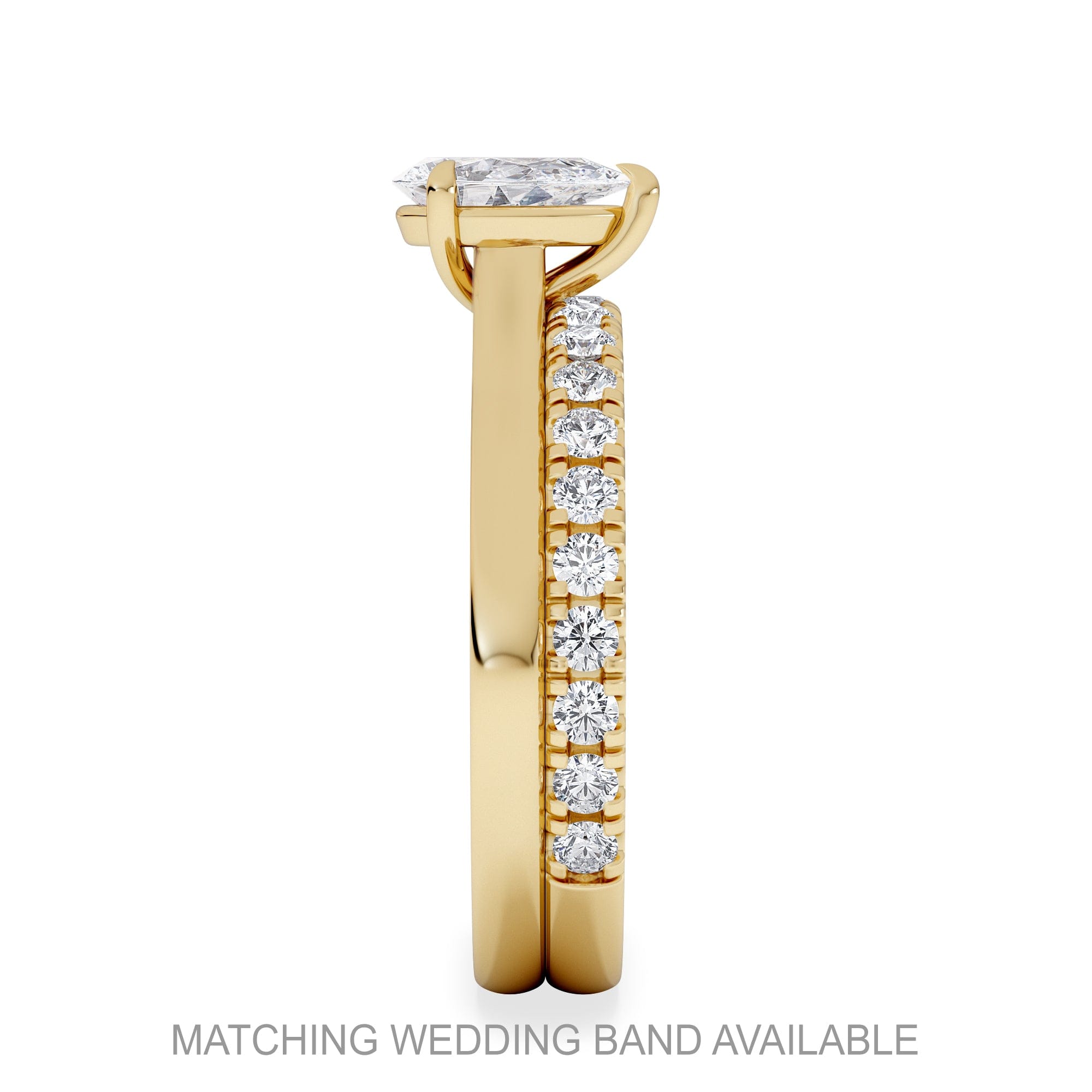 Diamond Amora Pear 0.50ct Lab Diamond Engagement Ring F/VS Set in 18K Gold