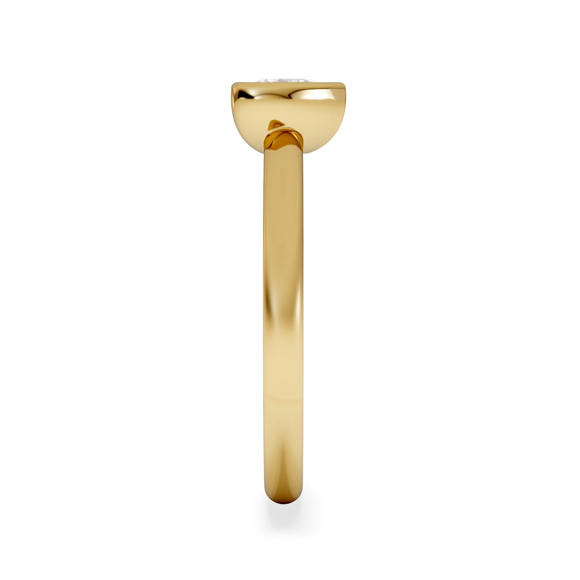 Solitaire Horizon Heart Cut Lab Diamond Solitaire Ring 0.50ct H/SI in 9K Gold