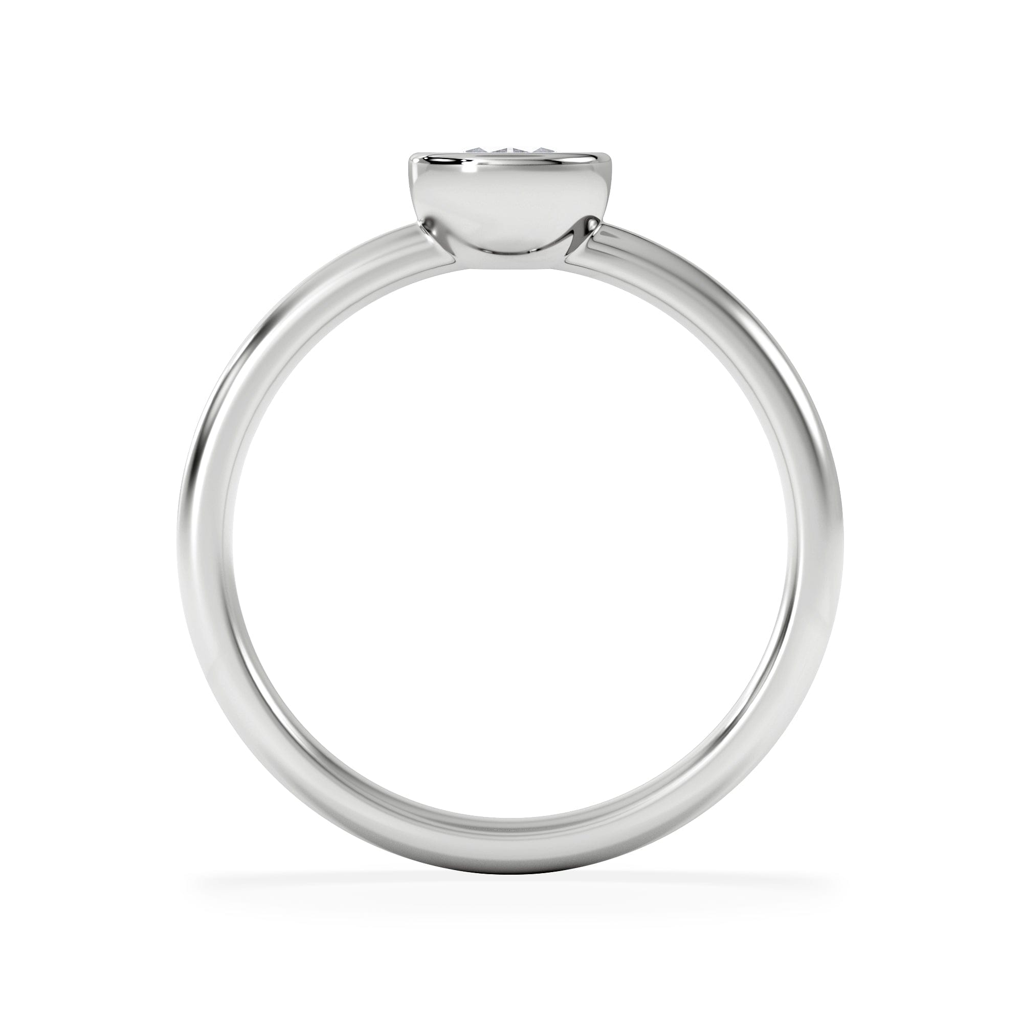Solitaire Horizon Round Cut Lab Diamond Solitaire Ring 0.50ct H/SI in 9K White Gold