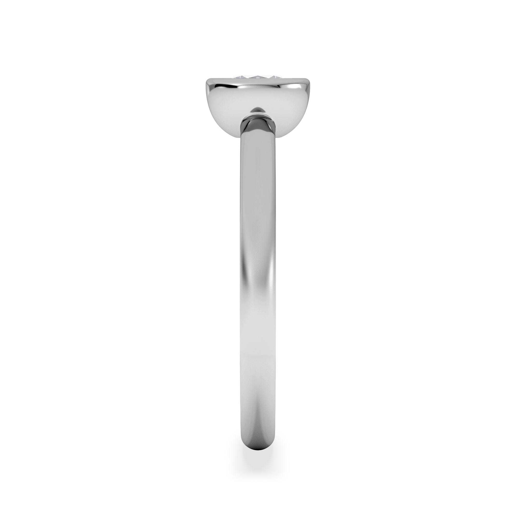 Solitaire Horizon Round Cut Lab Diamond Solitaire Ring 0.50ct H/SI in 9K White Gold