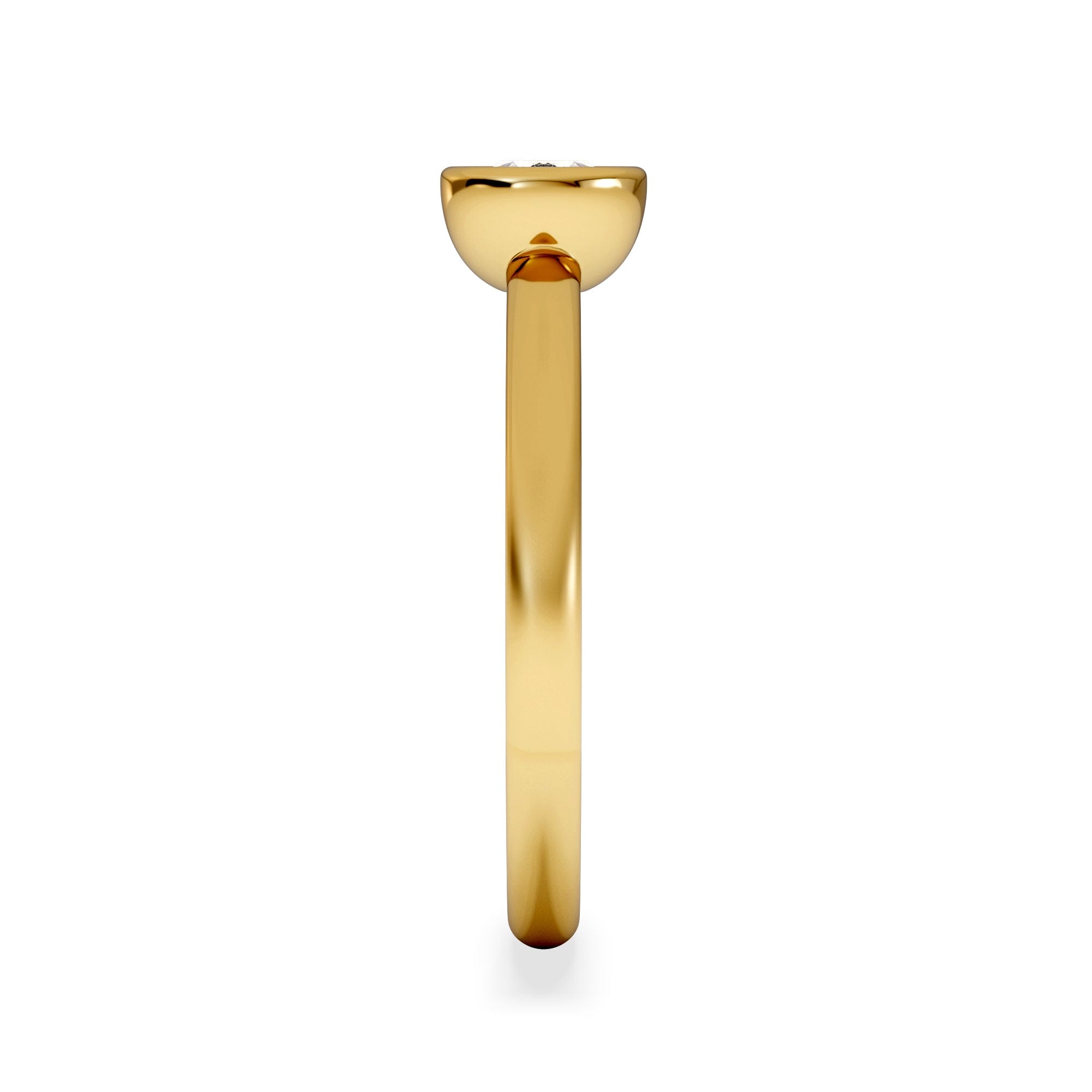 Solitaire Horizon Oval Cut Lab Diamond Solitaire Ring 0.50ct H/SI in 9K Gold